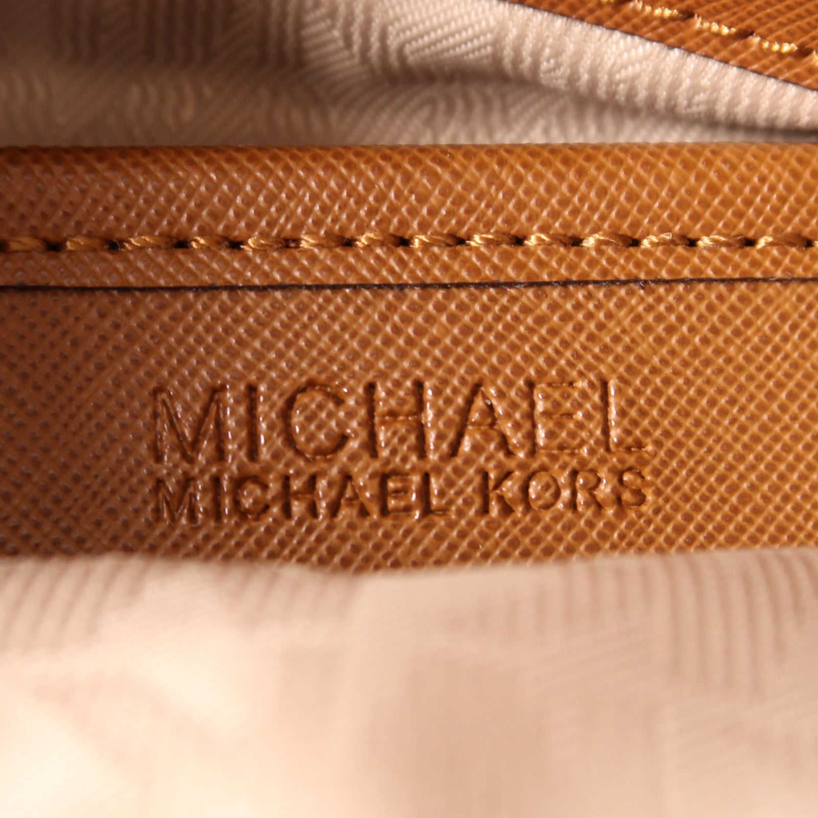 Michael Kors 塗層帆布Shoulder Tote金扣肩背袋/手挽袋白色