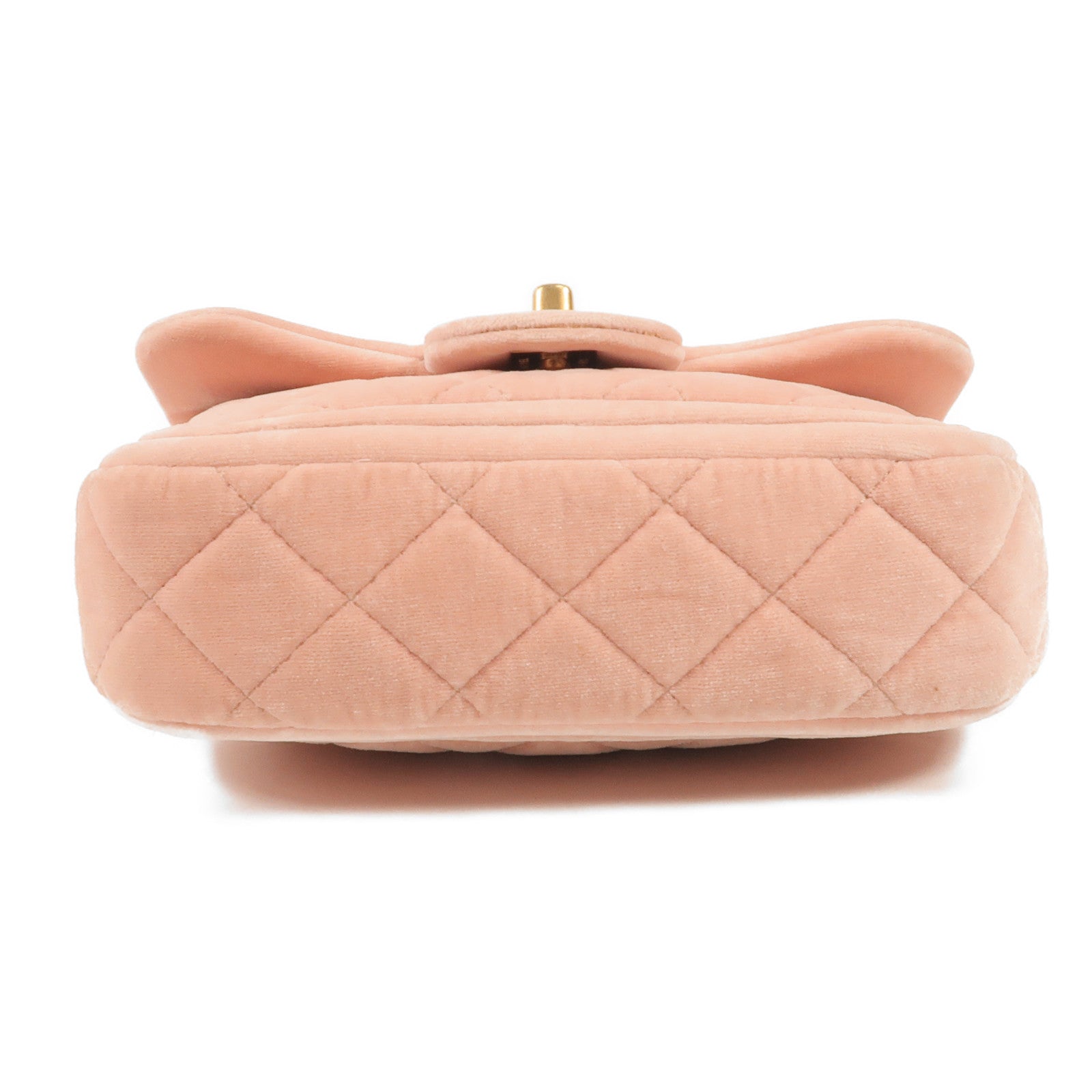 CHANEL 天鵝絨Shoulder Bag金扣鏈帶肩背袋