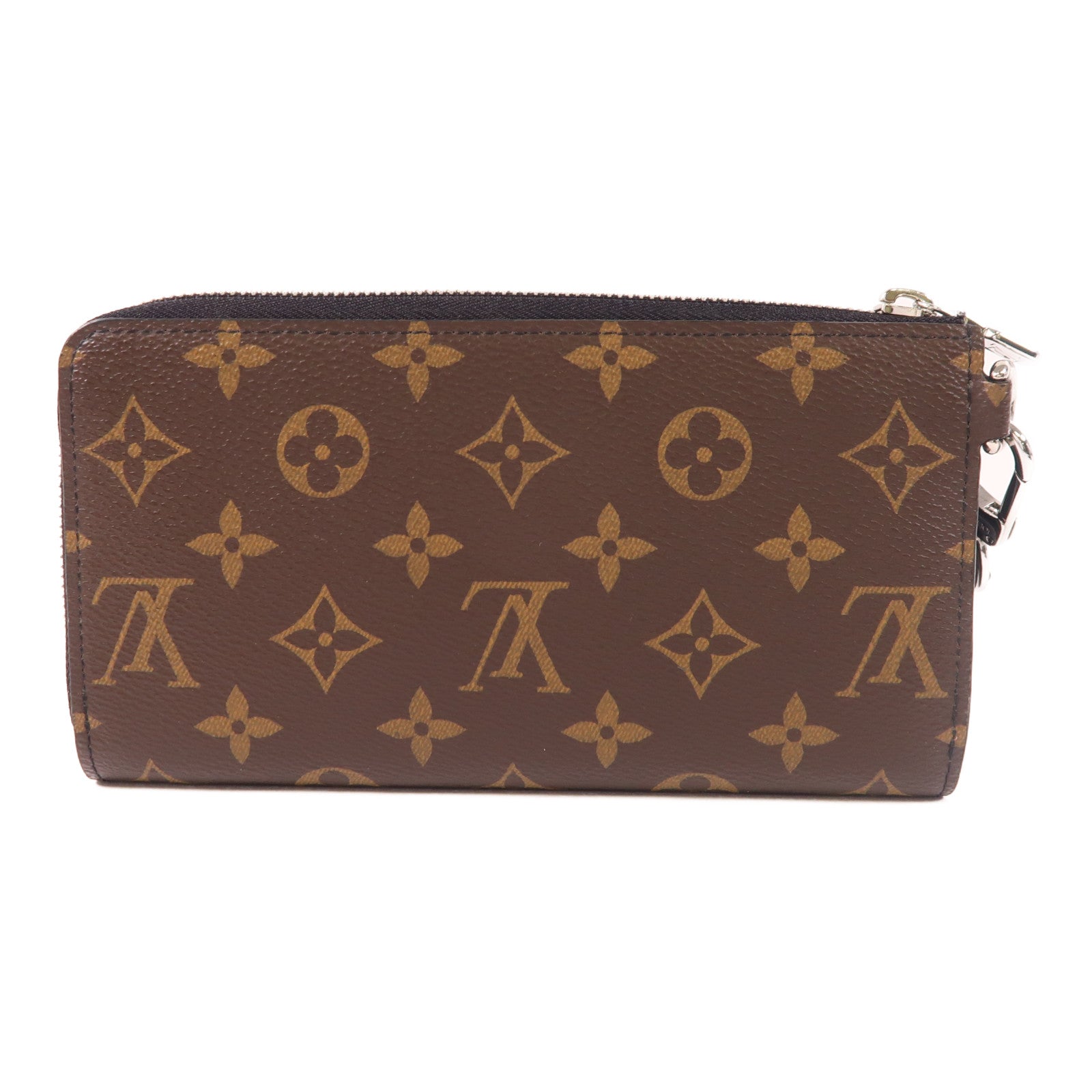 LOUIS VUITTON Monogram Zipper Dragonne銀扣長錢包