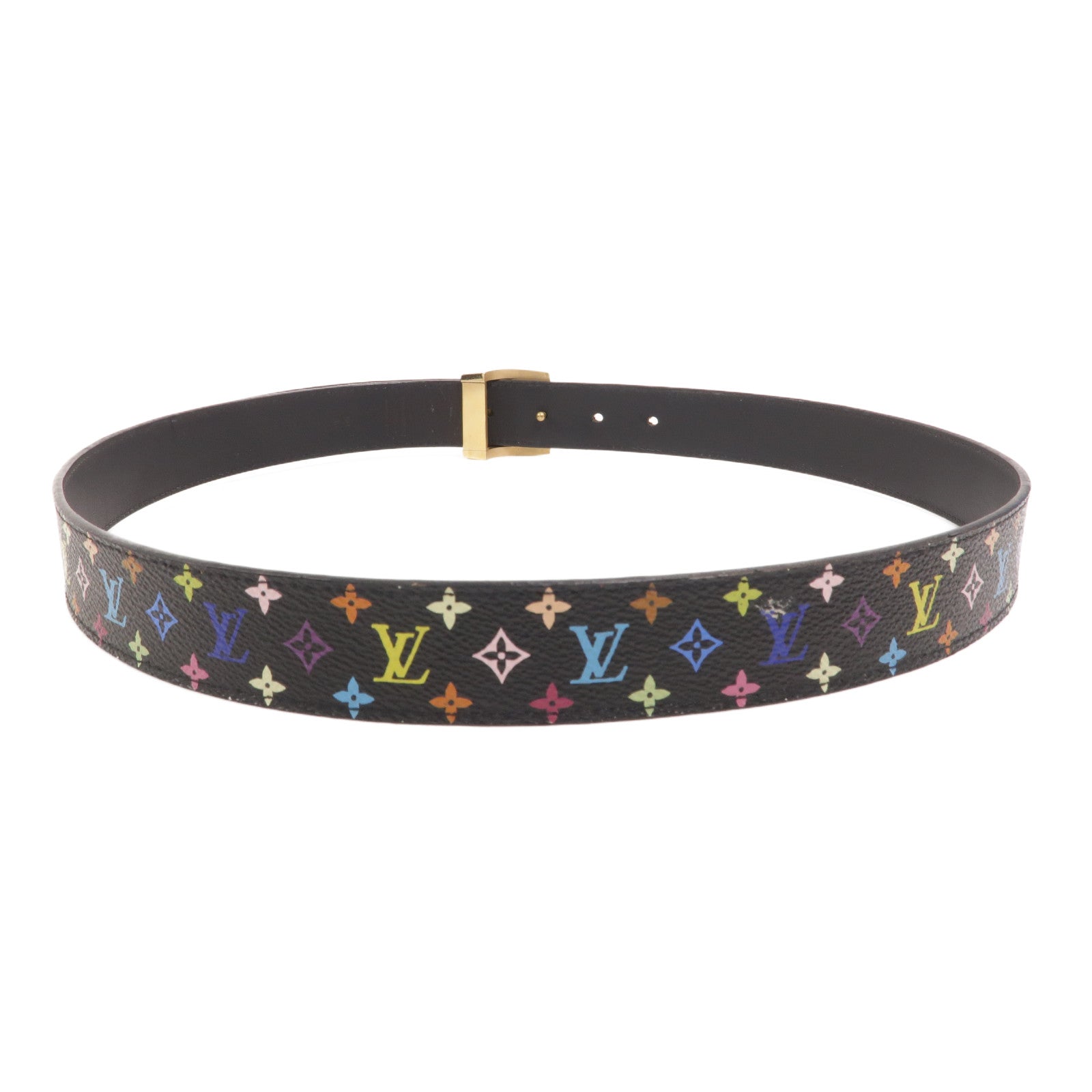 LOUIS VUITTON Monogram Multicolore Ceinture Belt 90cm皮帶