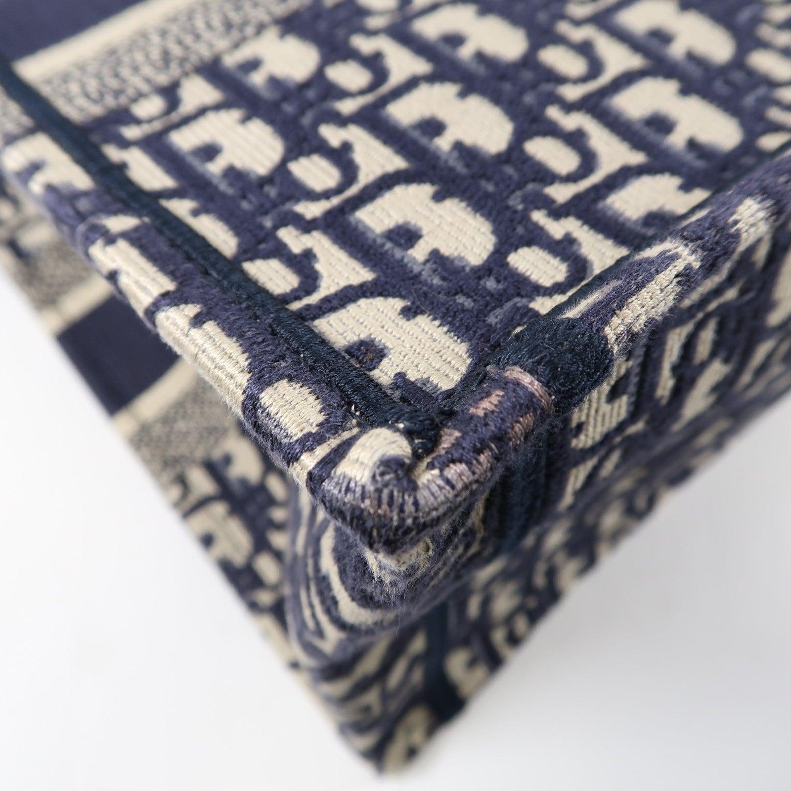 Dior 帆布Book Tote手挽袋深藍色/米色