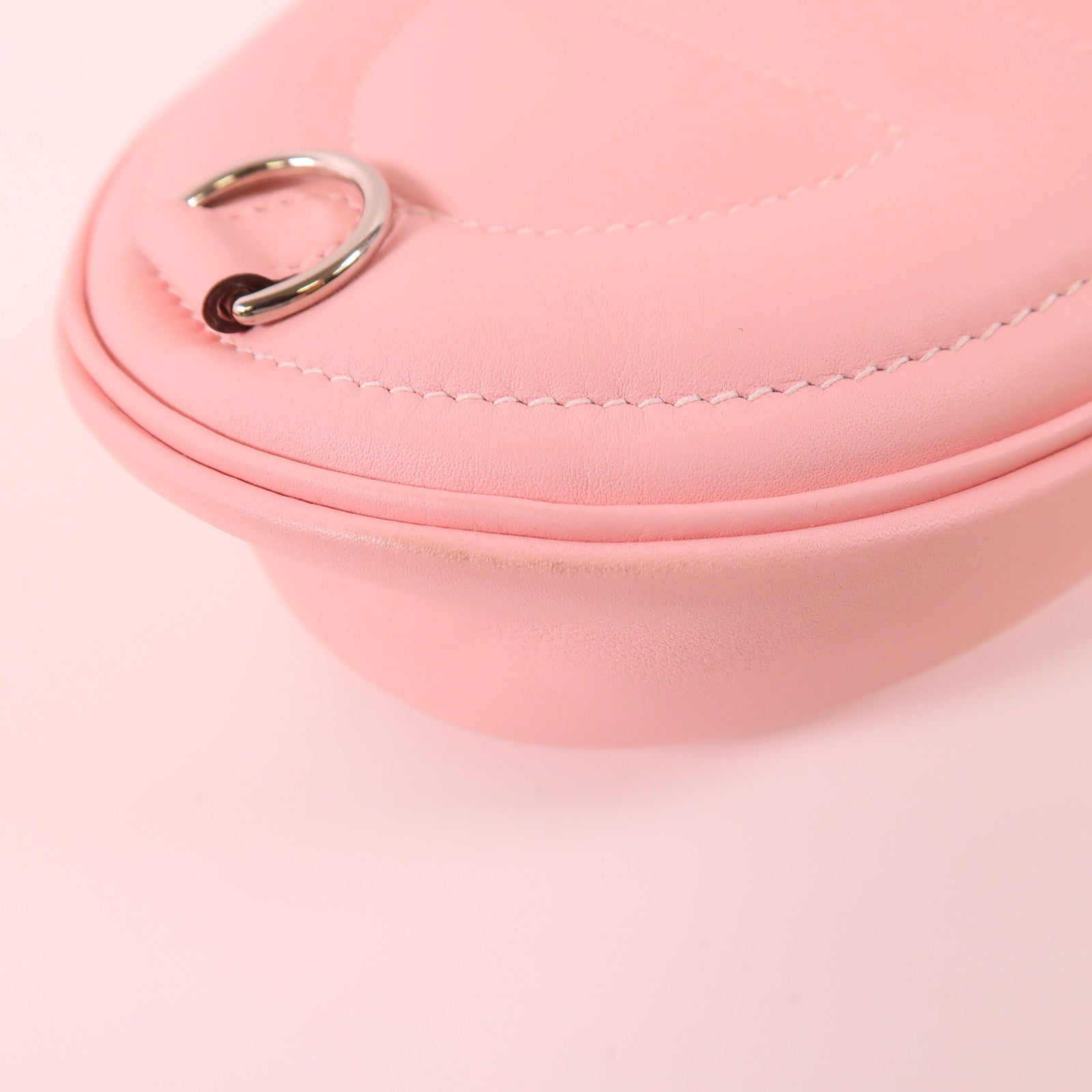 HERMES Swift皮革In The Loop Belt Bag銀扣腰包3Q Rose Sakura