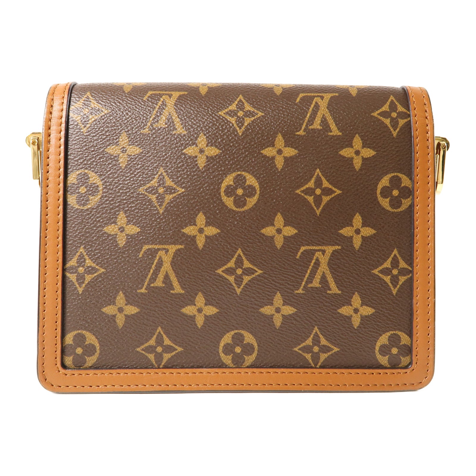 LOUIS VUITTON Monogrqam Reverse Mini Dauphine手挽肩背兩用袋棕色