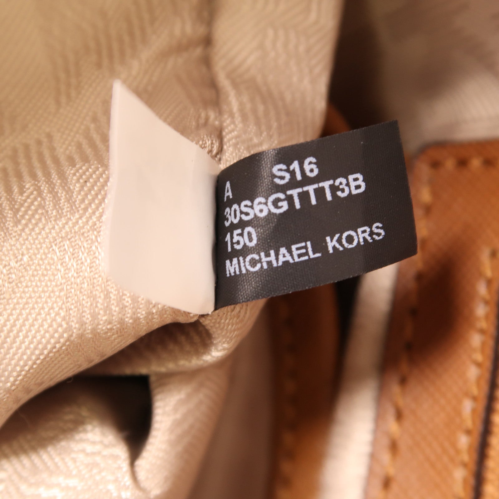 Michael Kors 塗層帆布Shoulder Tote金扣肩背袋/手挽袋白色