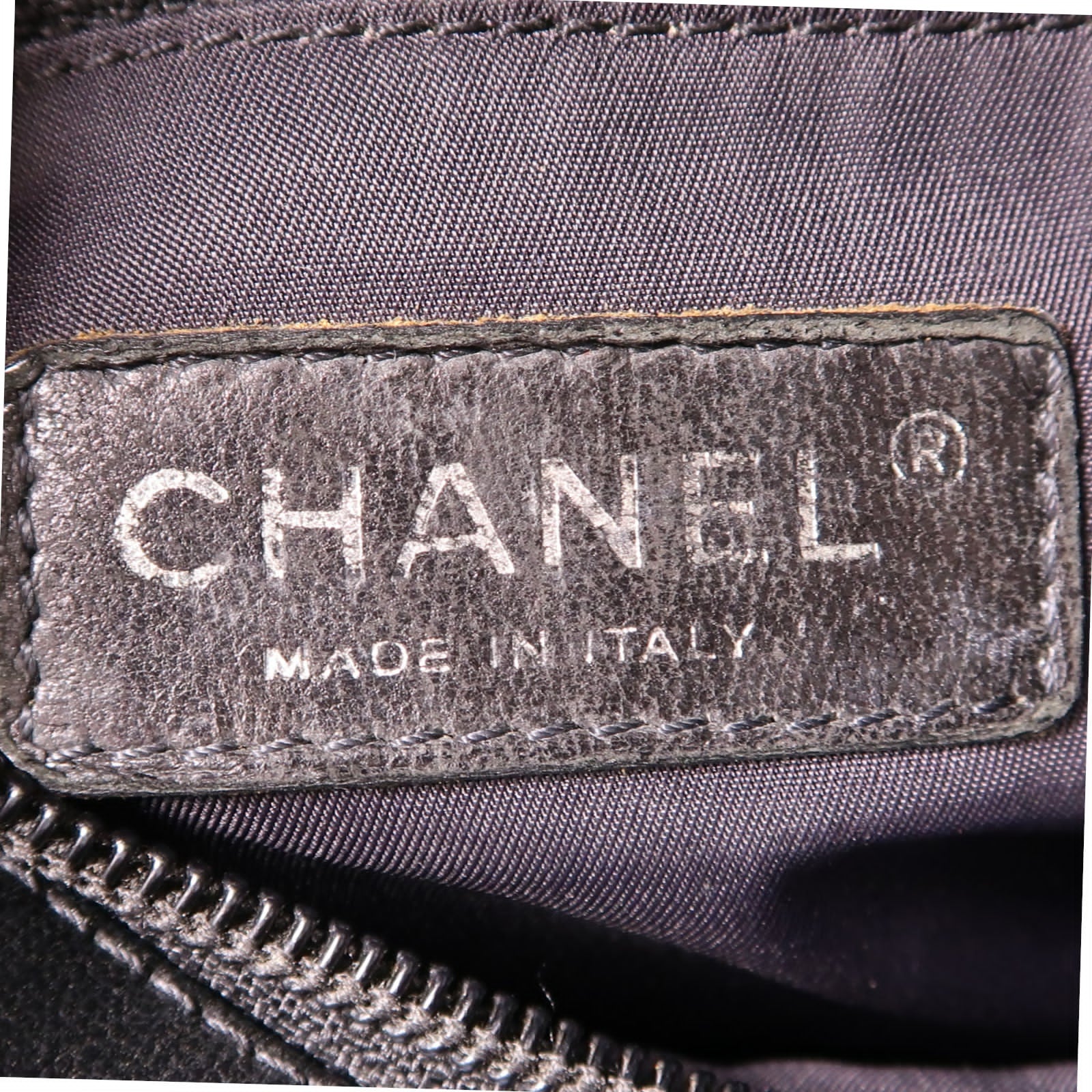 CHANEL 牛皮皮革Handbag銀扣手挽袋