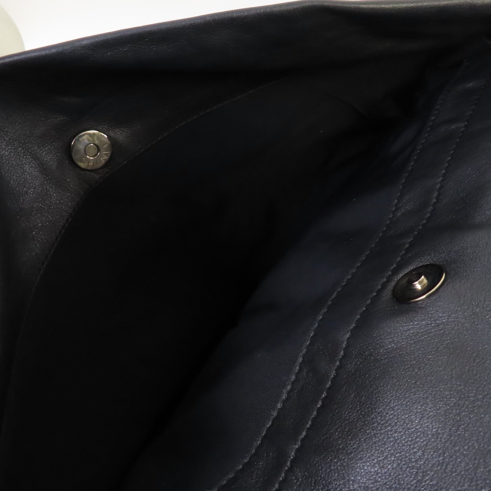 CHANEL 菱格羊皮皮革Chain Shoulder Bag銀扣鏈帶肩背袋黑色