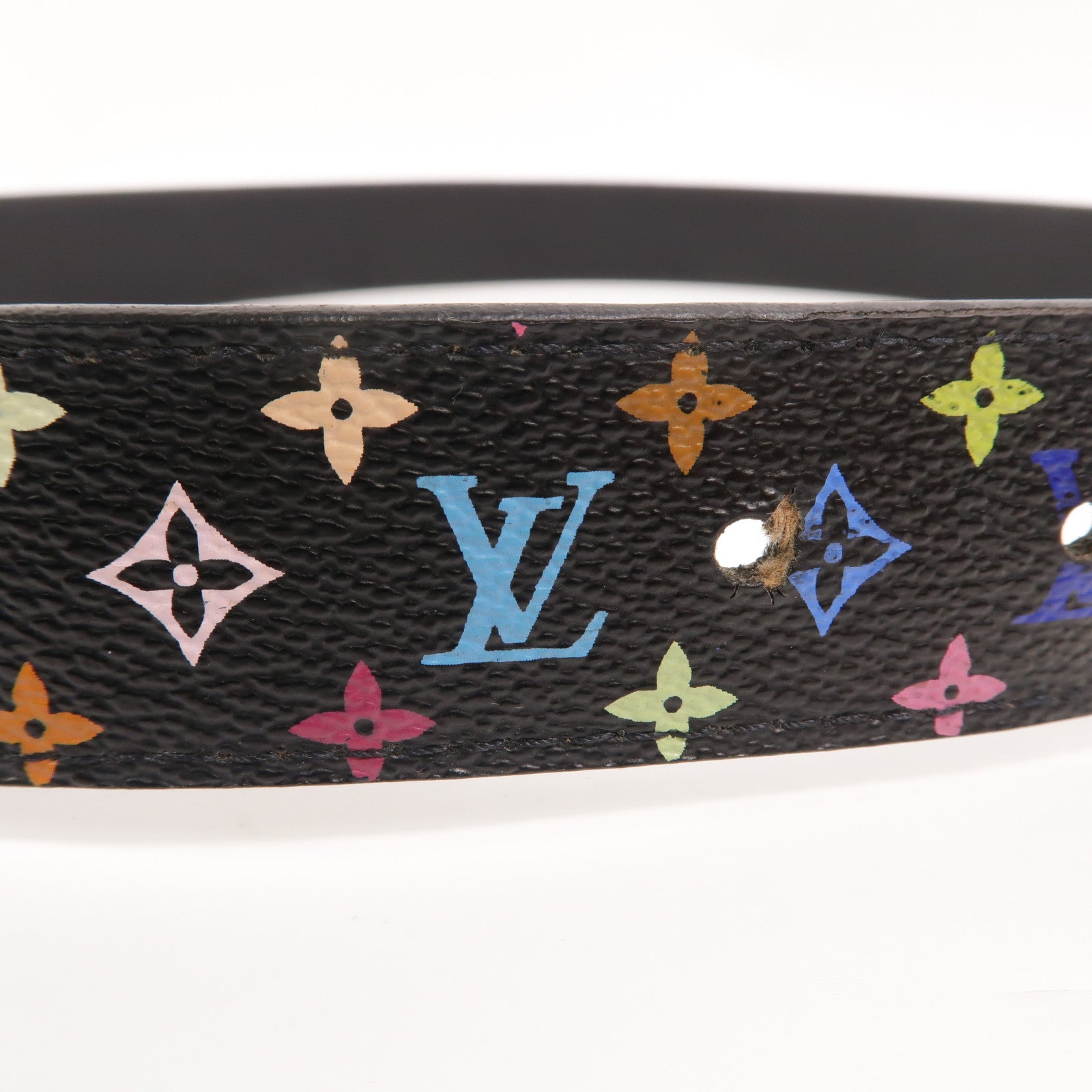 LOUIS VUITTON Monogram Multicolore Ceinture Belt 90cm皮帶