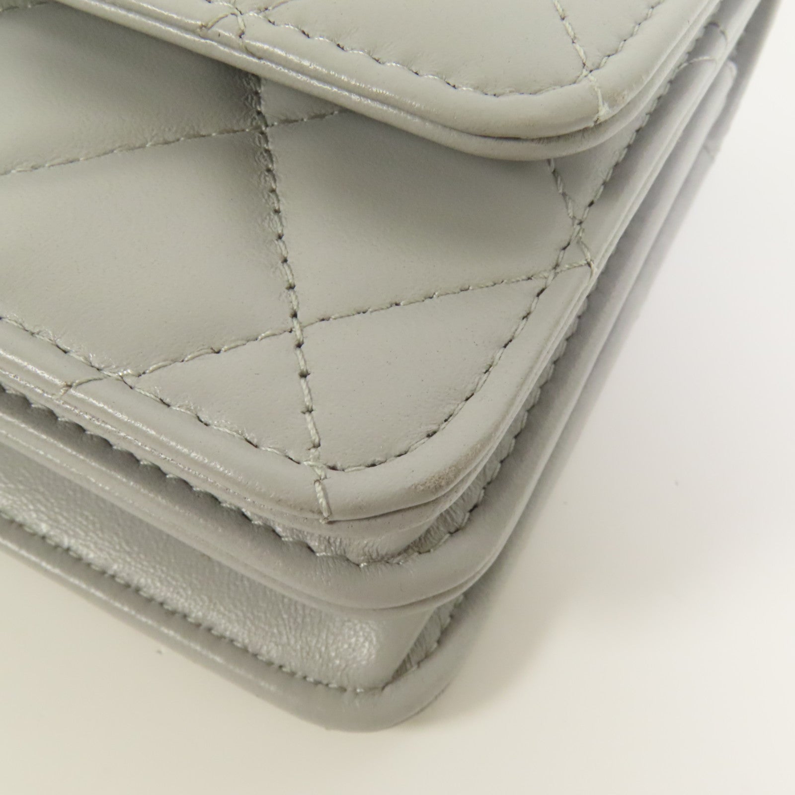 CHANEL 羊皮皮革Chain Shoulder金扣手挽肩背兩用袋