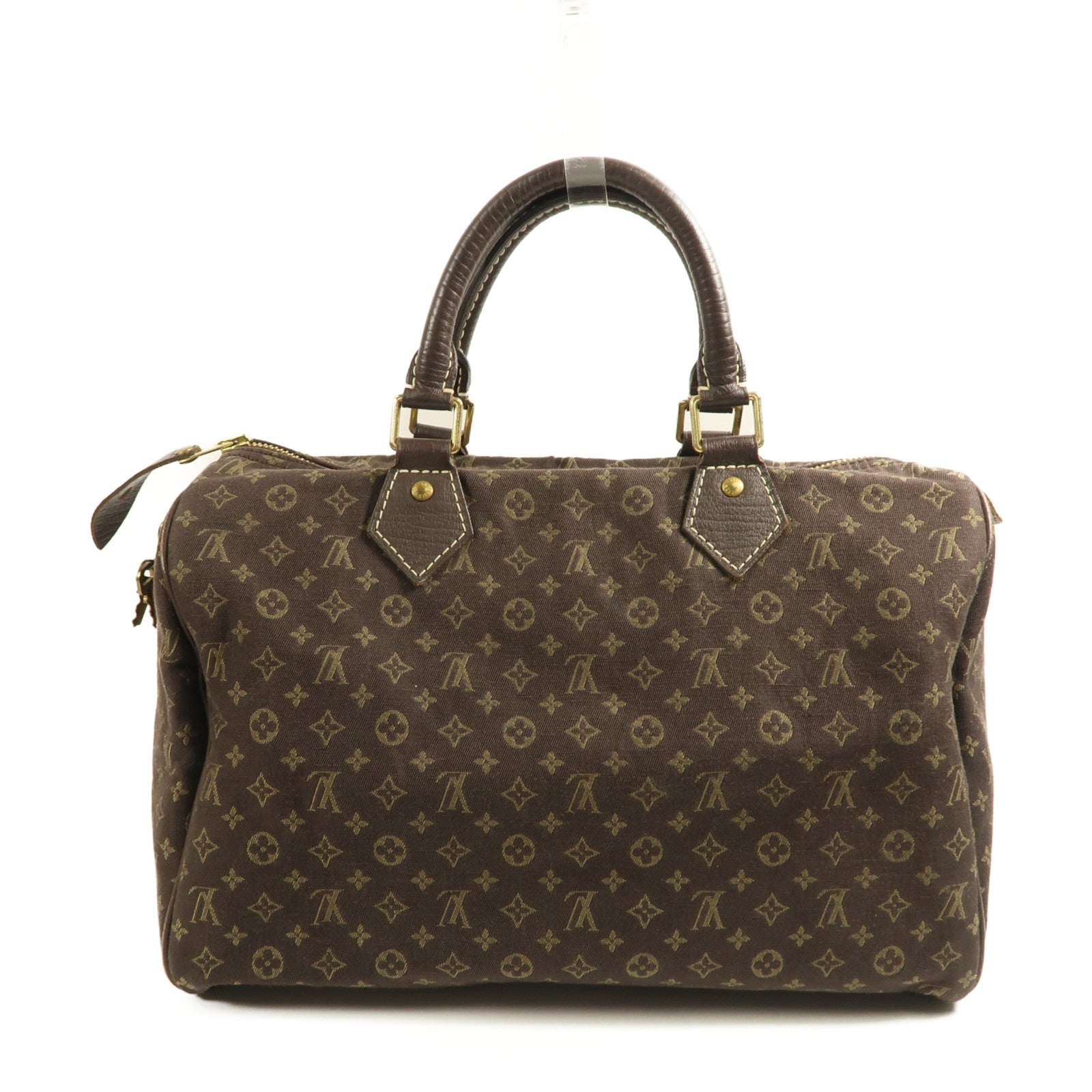 LOUIS VUITTON Monogram Mini Lin Speedy 30金扣手挽袋
