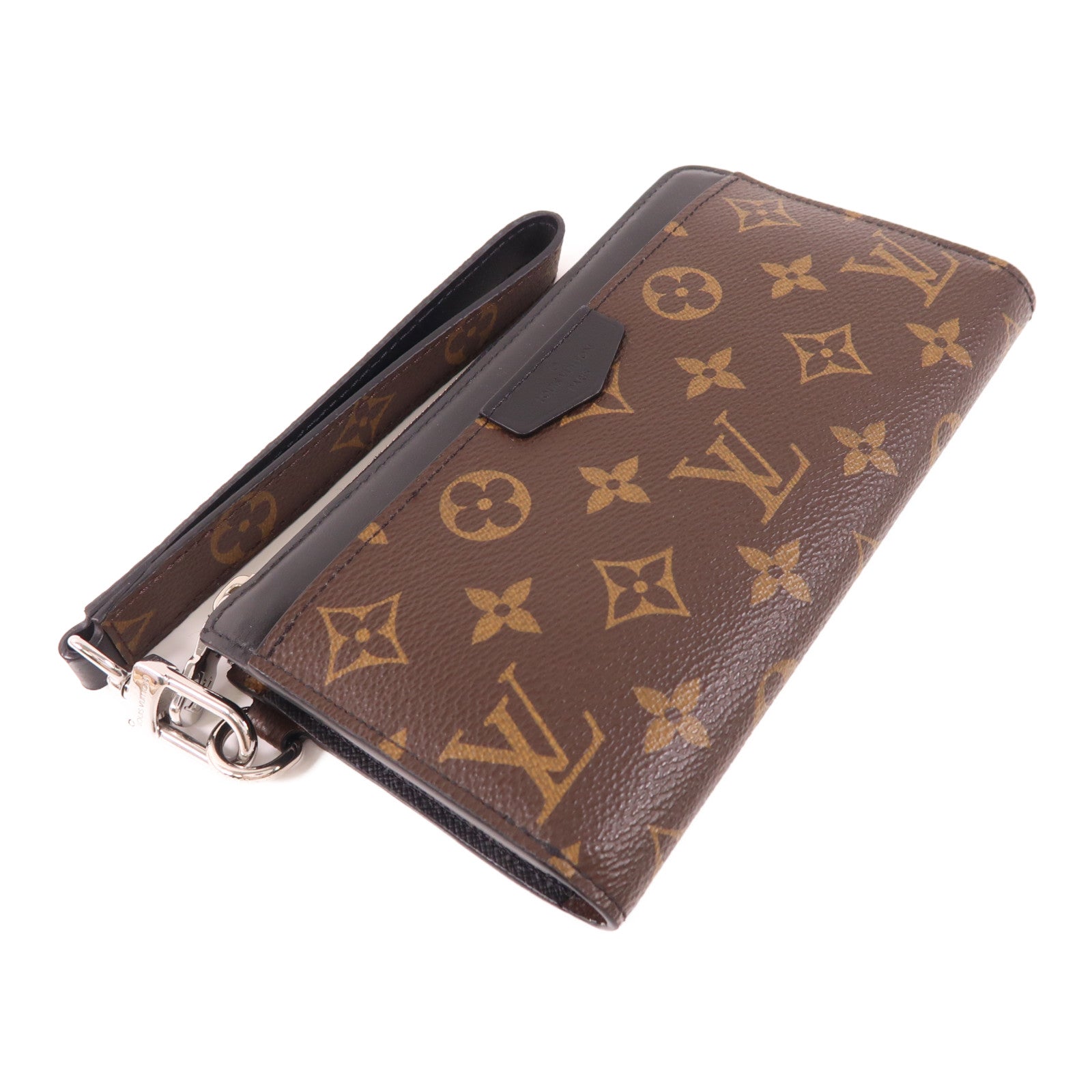 LOUIS VUITTON Monogram Zipper Dragonne銀扣長錢包