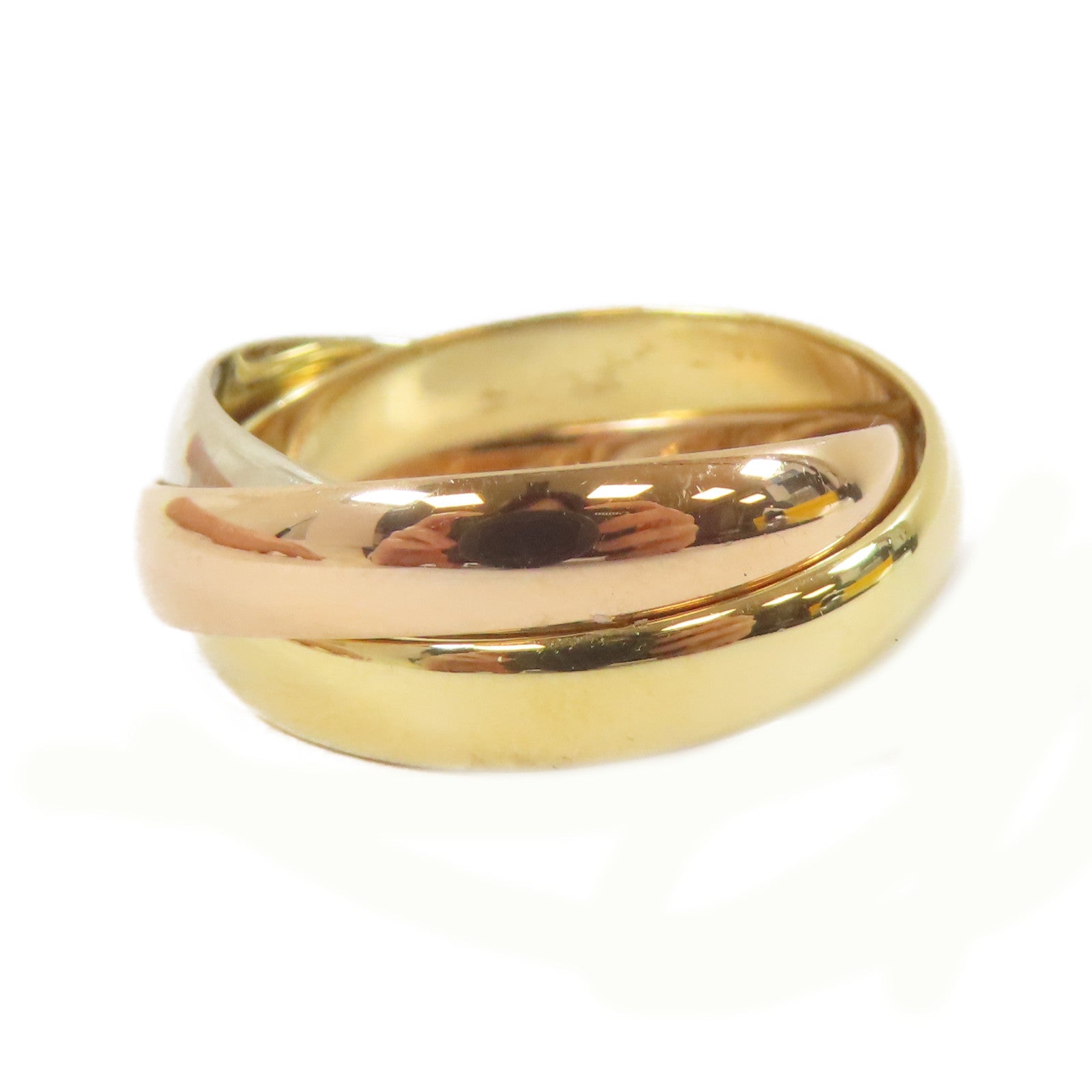 CARTIER 18K黃金/白金/玫瑰金Les Must De Trinity戒指Cartier#50/US#5.5