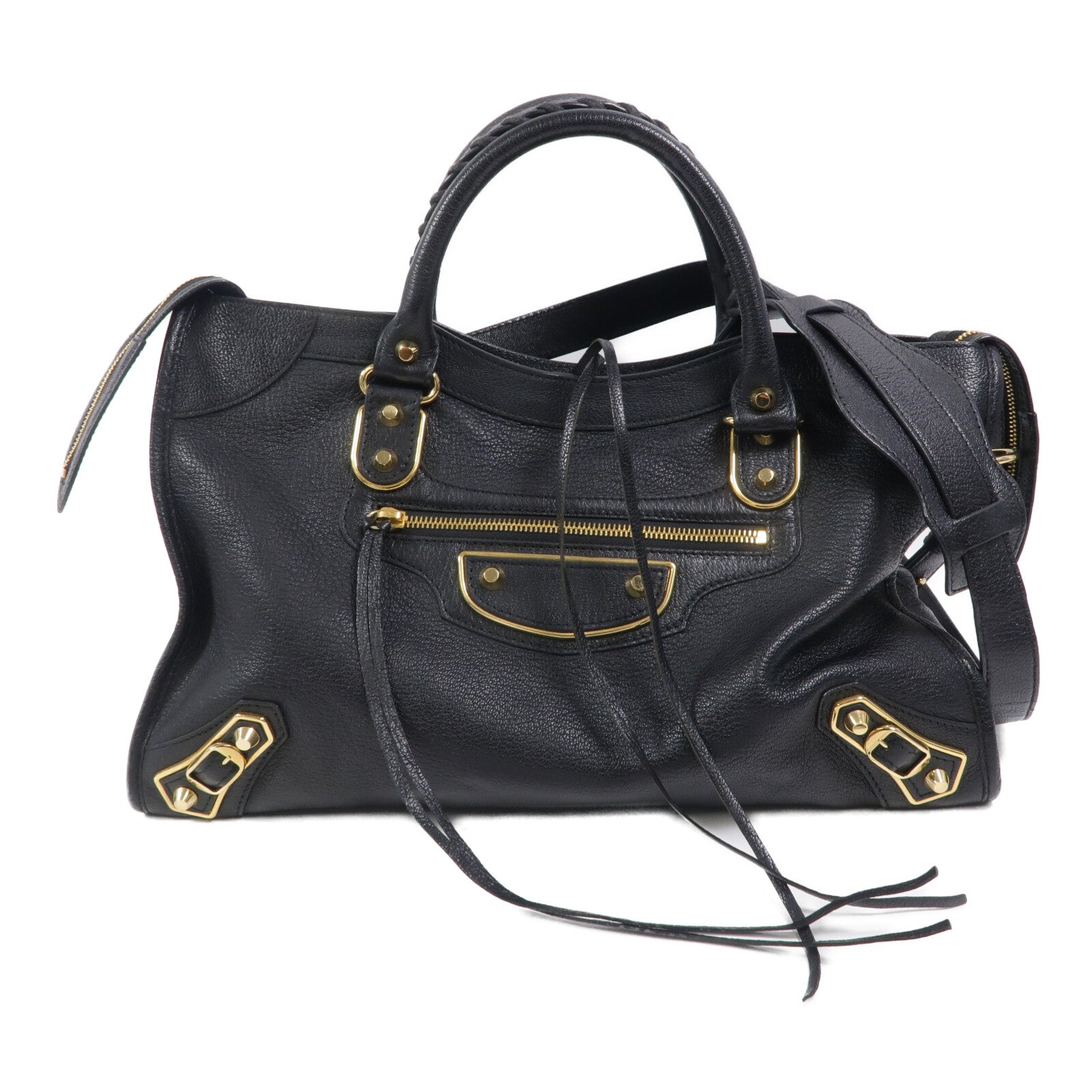 BALENCIAGA 牛皮皮革Metallic Edge City手挽肩背兩用袋