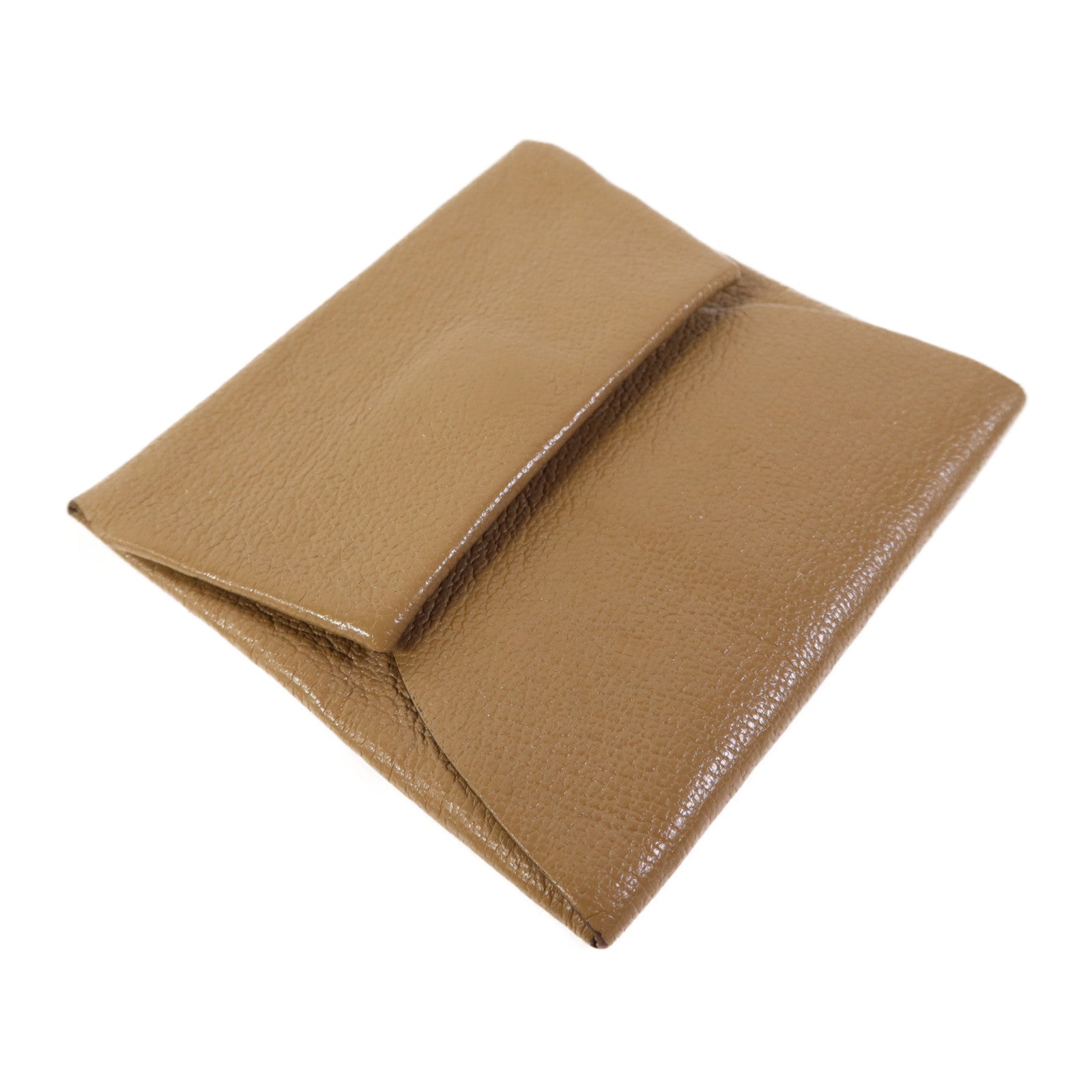 HERMES Chevre皮革Bastia Coin Purse銀扣零錢包Etoupe