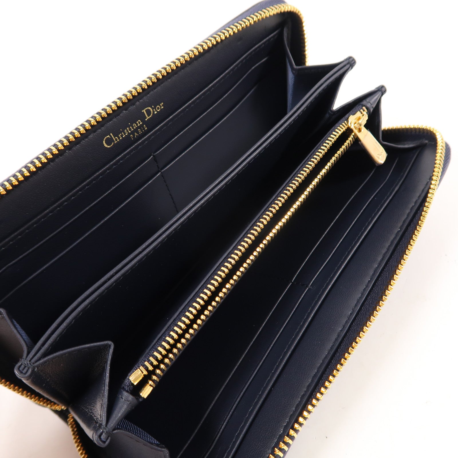 Dior 帆布30 Montaigne Voyageur金扣長錢包