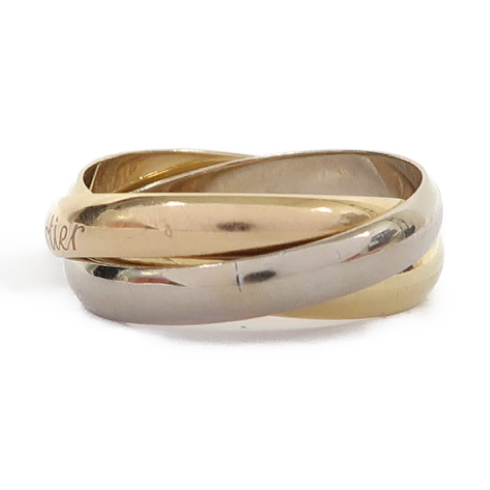 CARTIER 18K金/白金/玫瑰金Trinity戒指US#4.25 #47