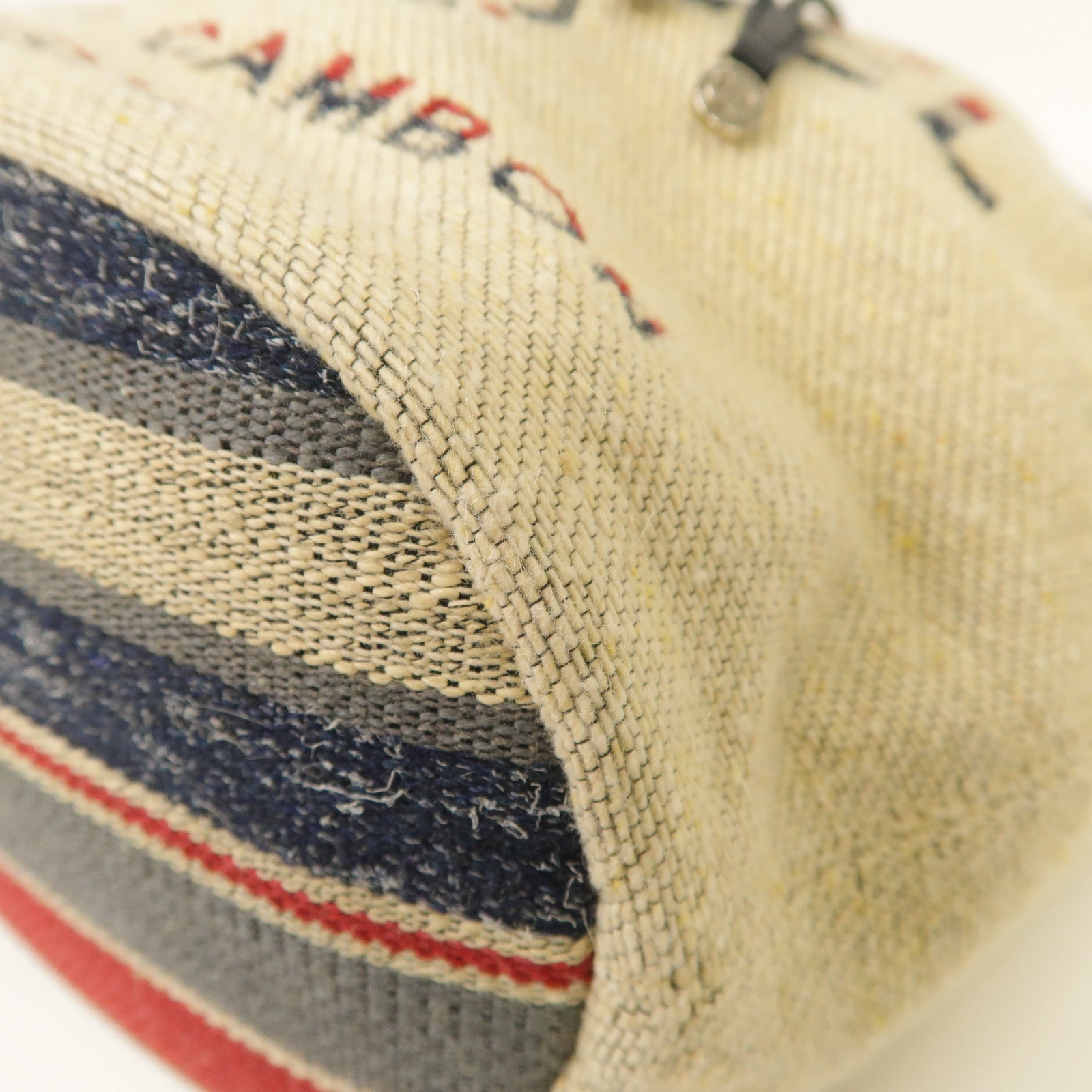 CHANEL 【激減優惠】帆布Bucket Bag銀扣肩背袋米色