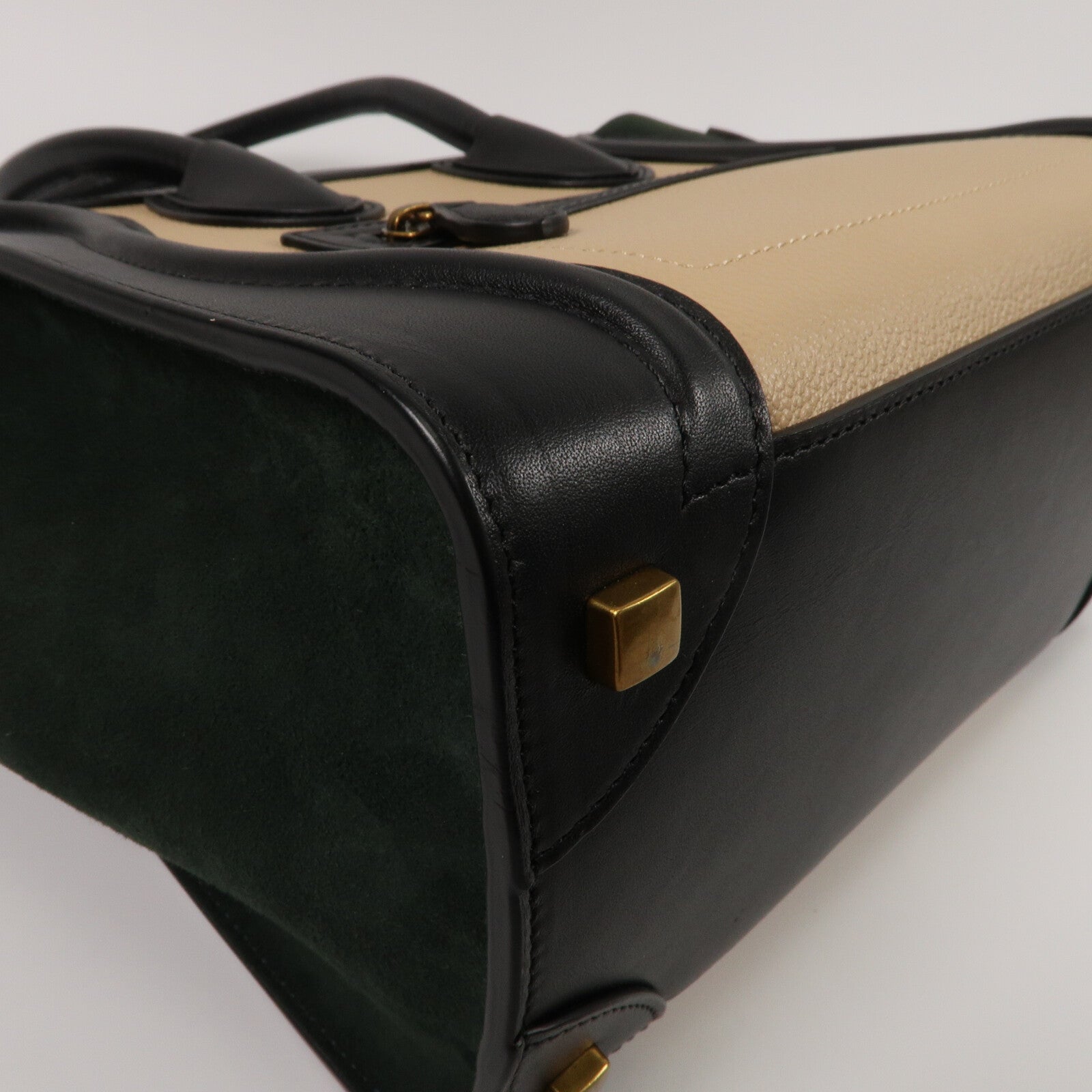 CELINE 牛皮/麂皮皮革Mirco Luggage手挽袋