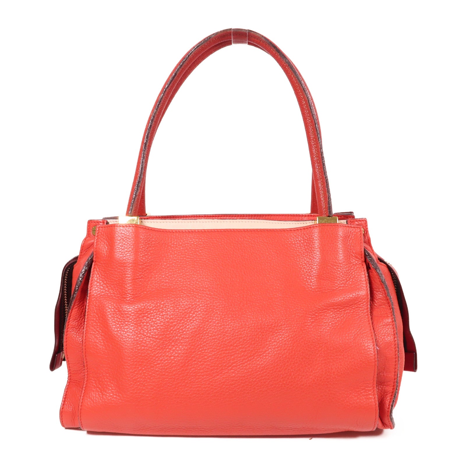 Chloe 【激減優惠】牛皮皮革Handbag金扣手挽袋