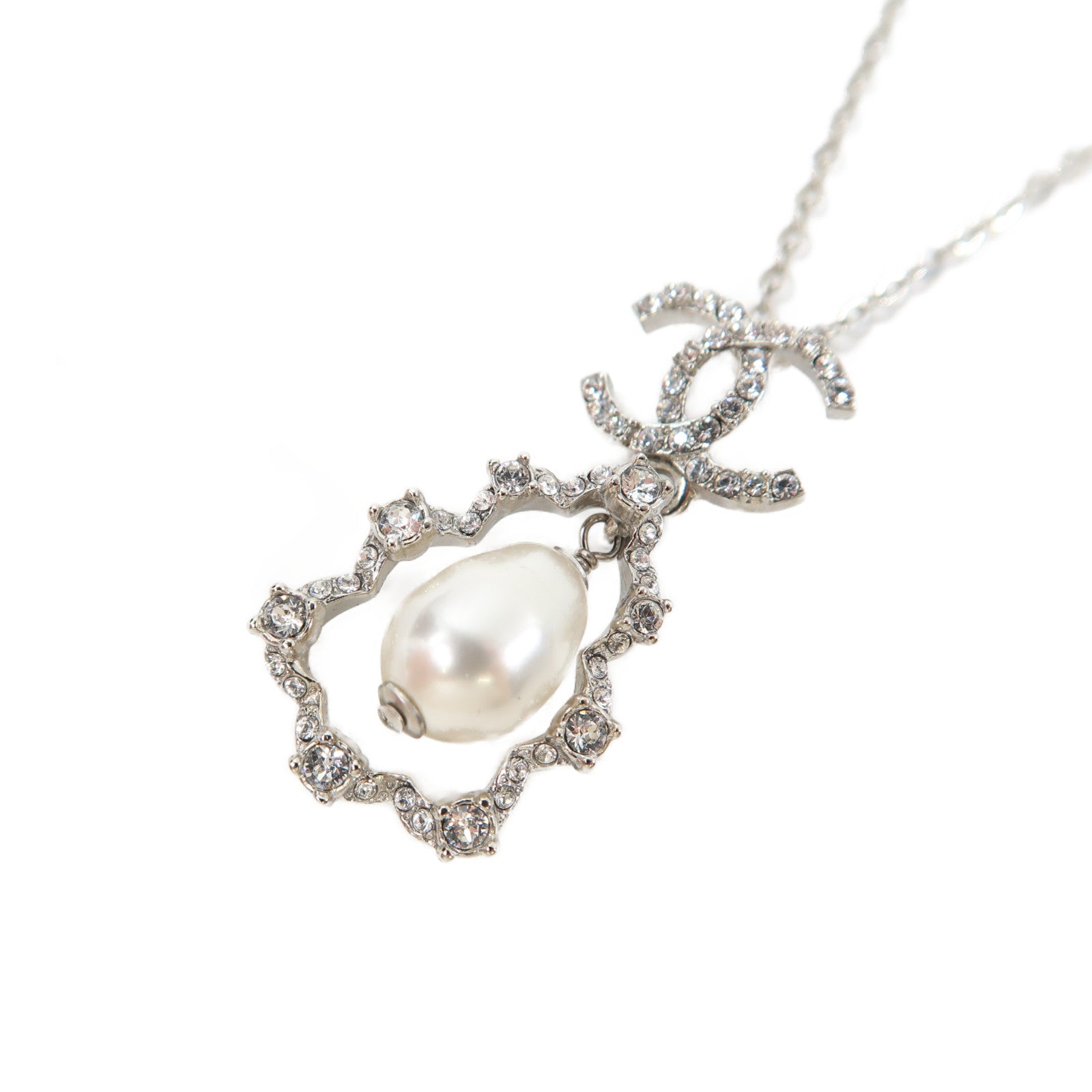 CHANEL 金屬Necklace項鍊銀色