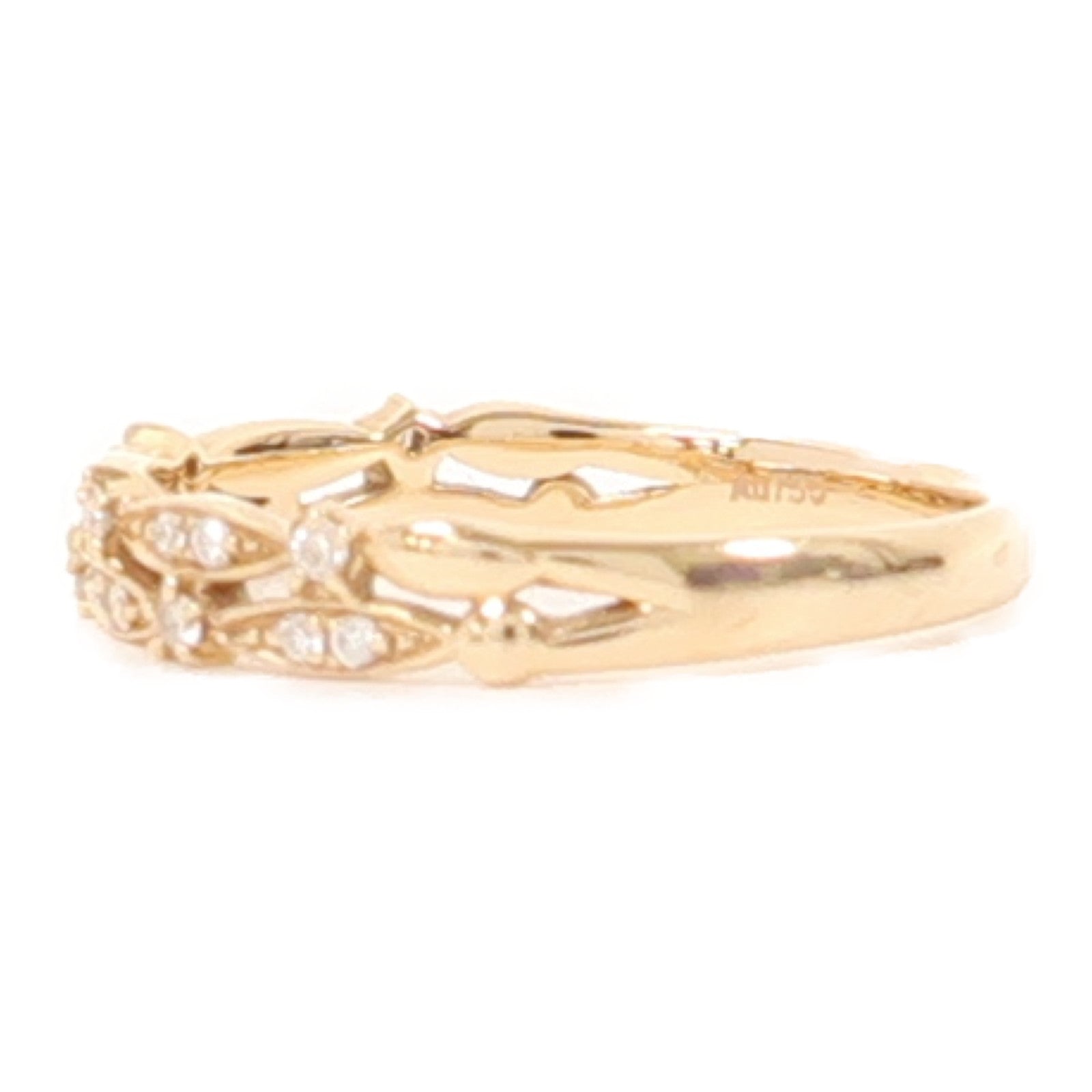 JEWELRY 18K玫瑰金Diamond Ring 0.10ct鑽石戒指US#6.75