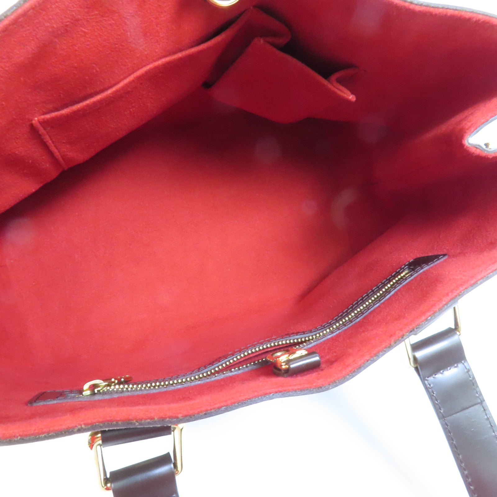 LOUIS VUITTON Damier Hampstead PM金扣手挽袋