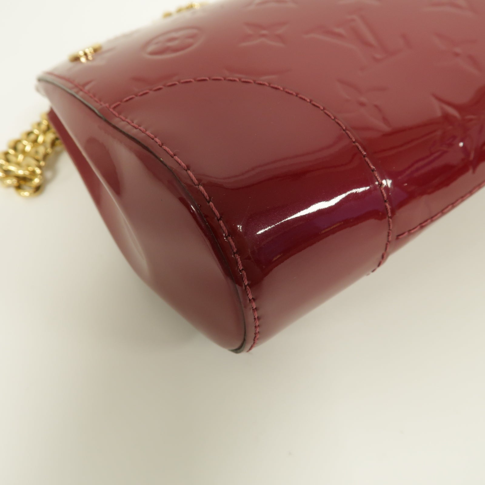 LOUIS VUITTON **【激減優惠】Vernis Santa Monica金扣肩背袋酒紅色