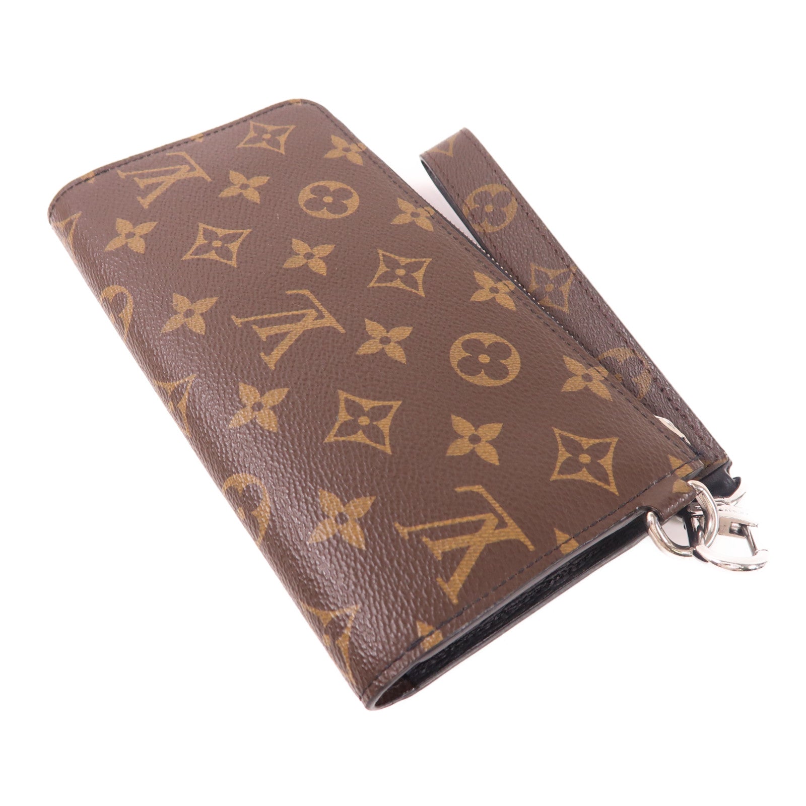 LOUIS VUITTON Monogram Zipper Dragonne銀扣長錢包