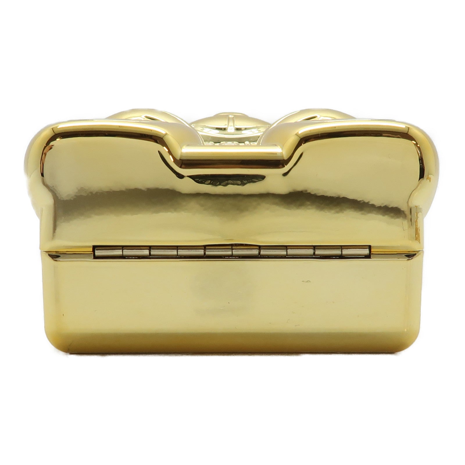 MOSCHINO PVC Teddy Perfume Case金扣鏈帶肩背袋金色