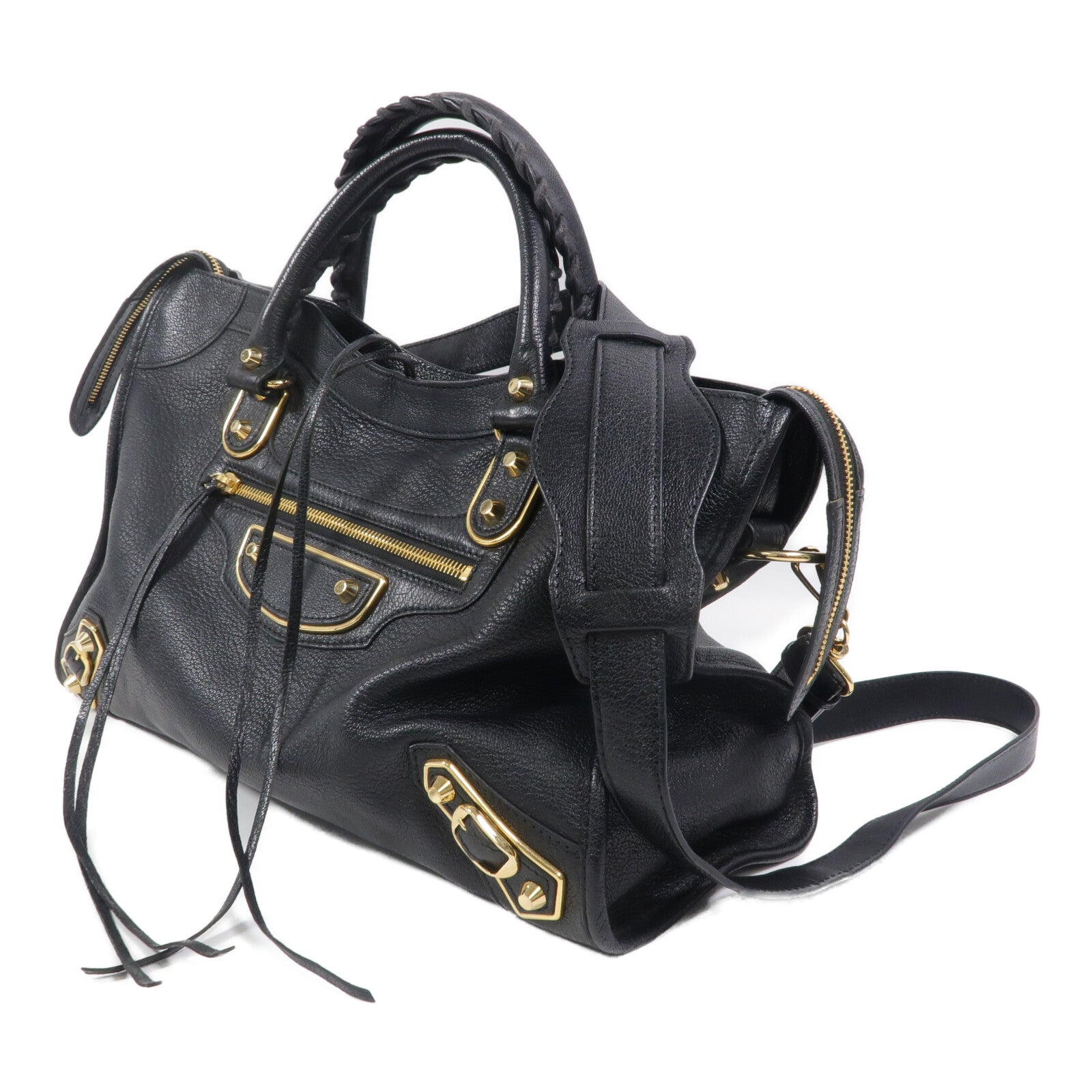 BALENCIAGA 牛皮皮革Metallic Edge City手挽肩背兩用袋