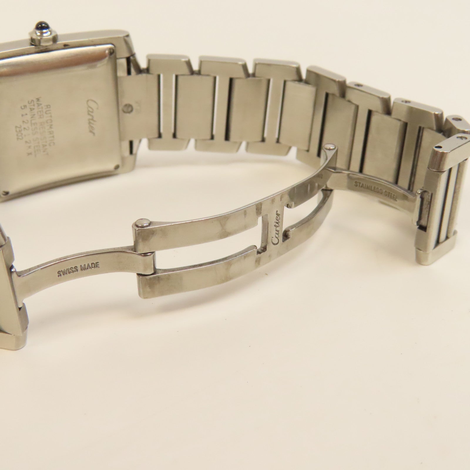 CARTIER Tank Francaise不鏽鋼手錶自動機芯白色