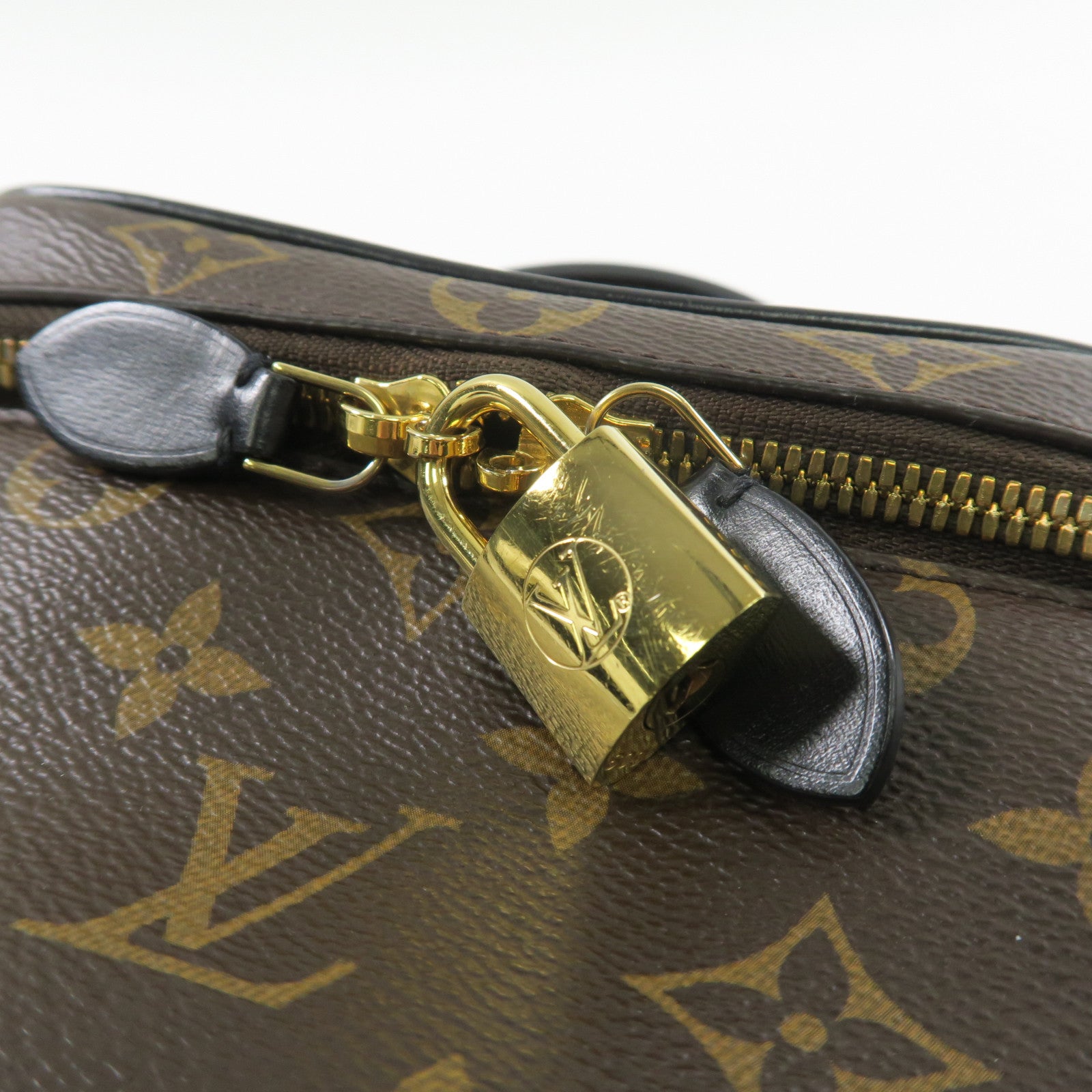 LOUIS VUITTON Monogram Vanity PM金扣鏈帶手挽肩背兩用袋啡色