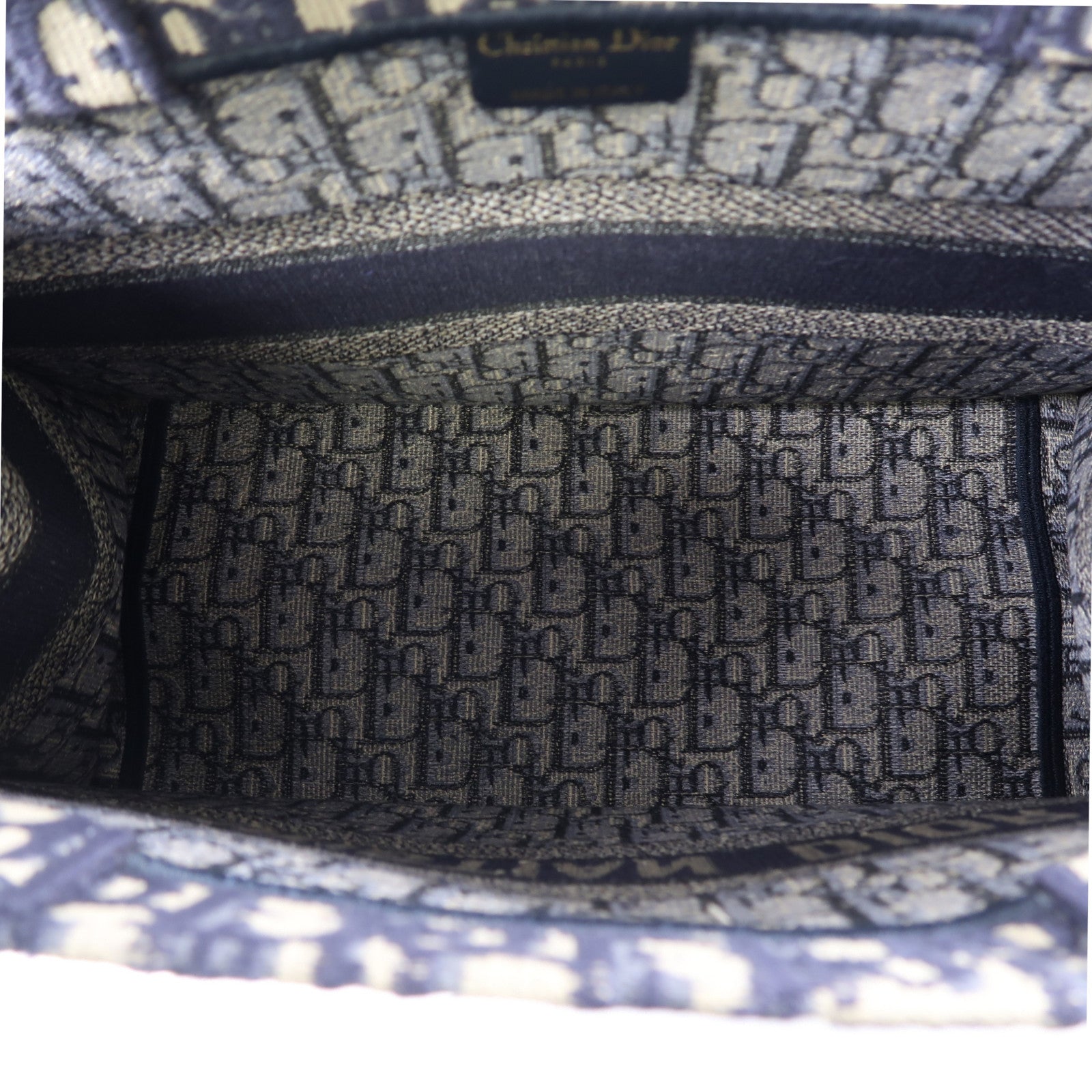 Dior 帆布Book Tote手挽袋深藍色/米色