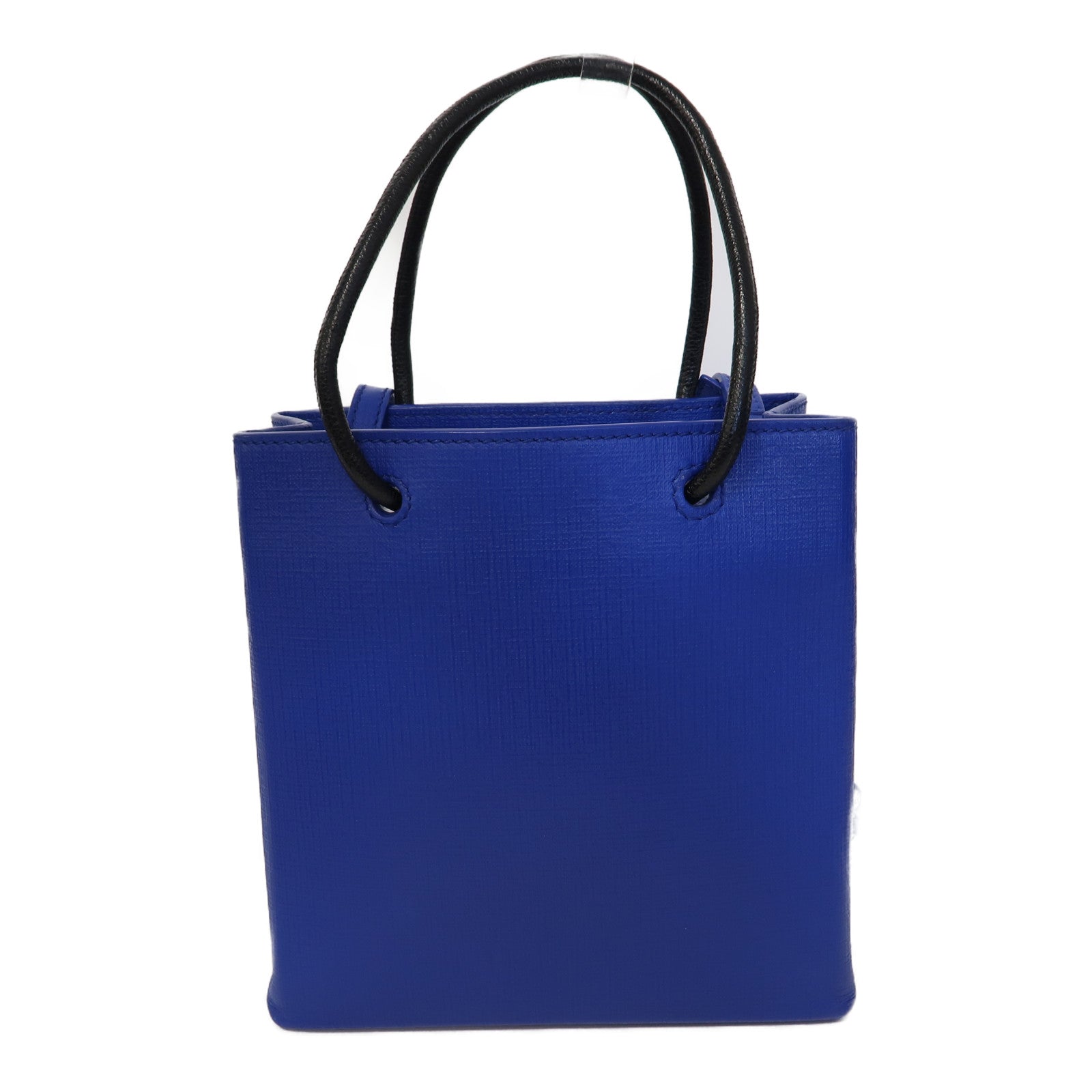 BALENCIAGA 【激減優惠】牛皮皮革Tote Bag銀扣手挽肩背兩用袋藍色