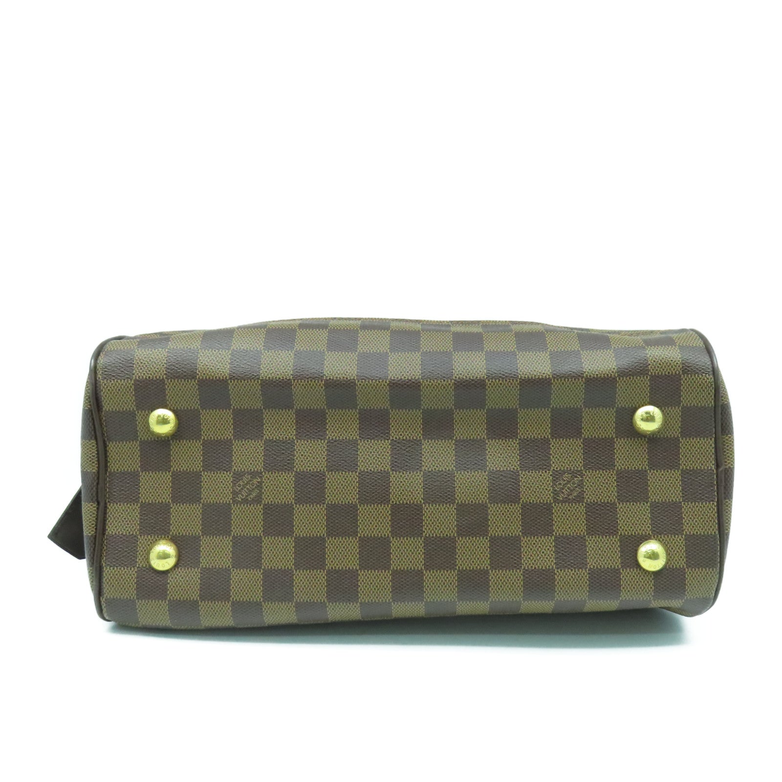 LOUIS VUITTON 【清倉大減價】Damier Ebene Duomo金扣手挽袋啡色