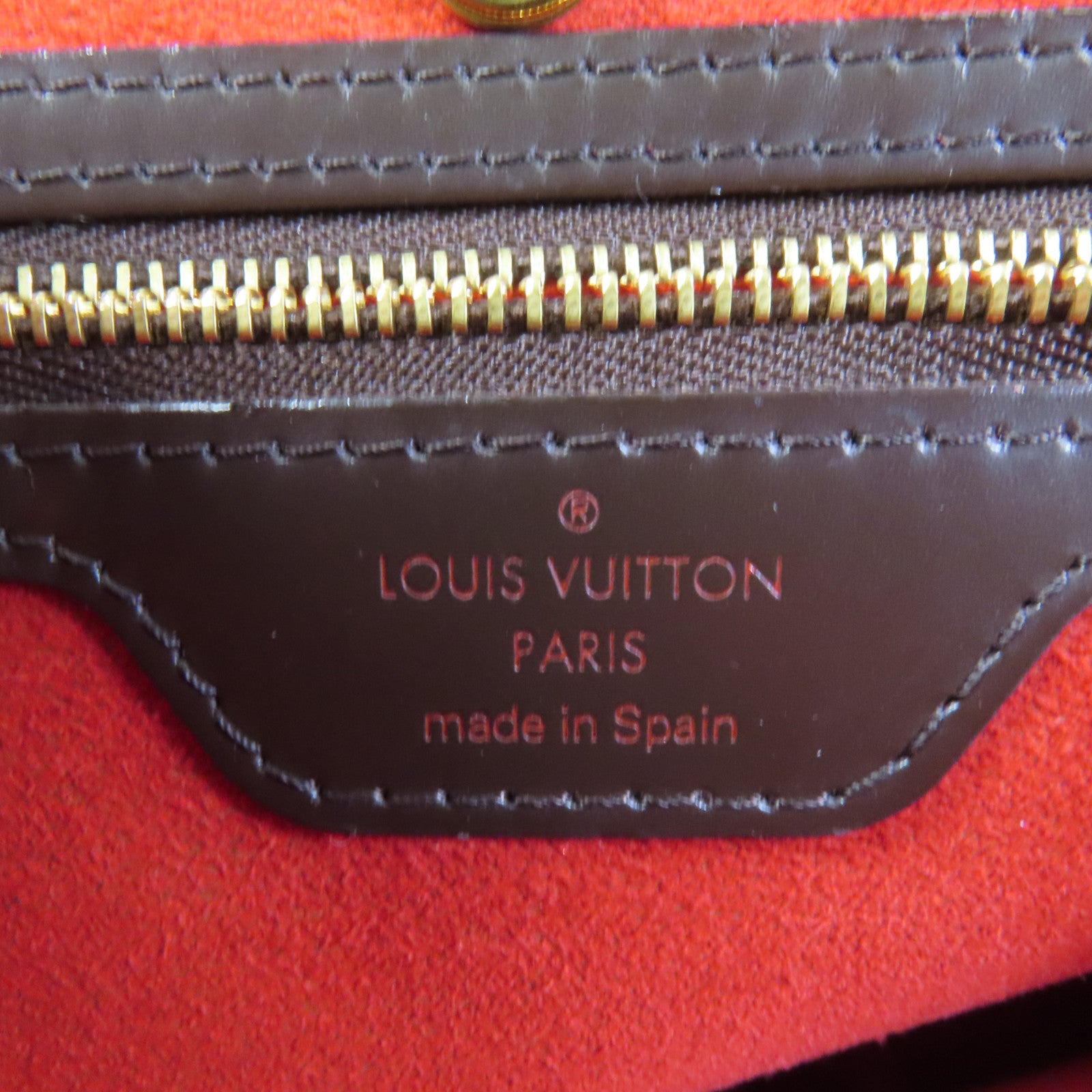LOUIS VUITTON Damier Hampstead PM金扣手挽袋
