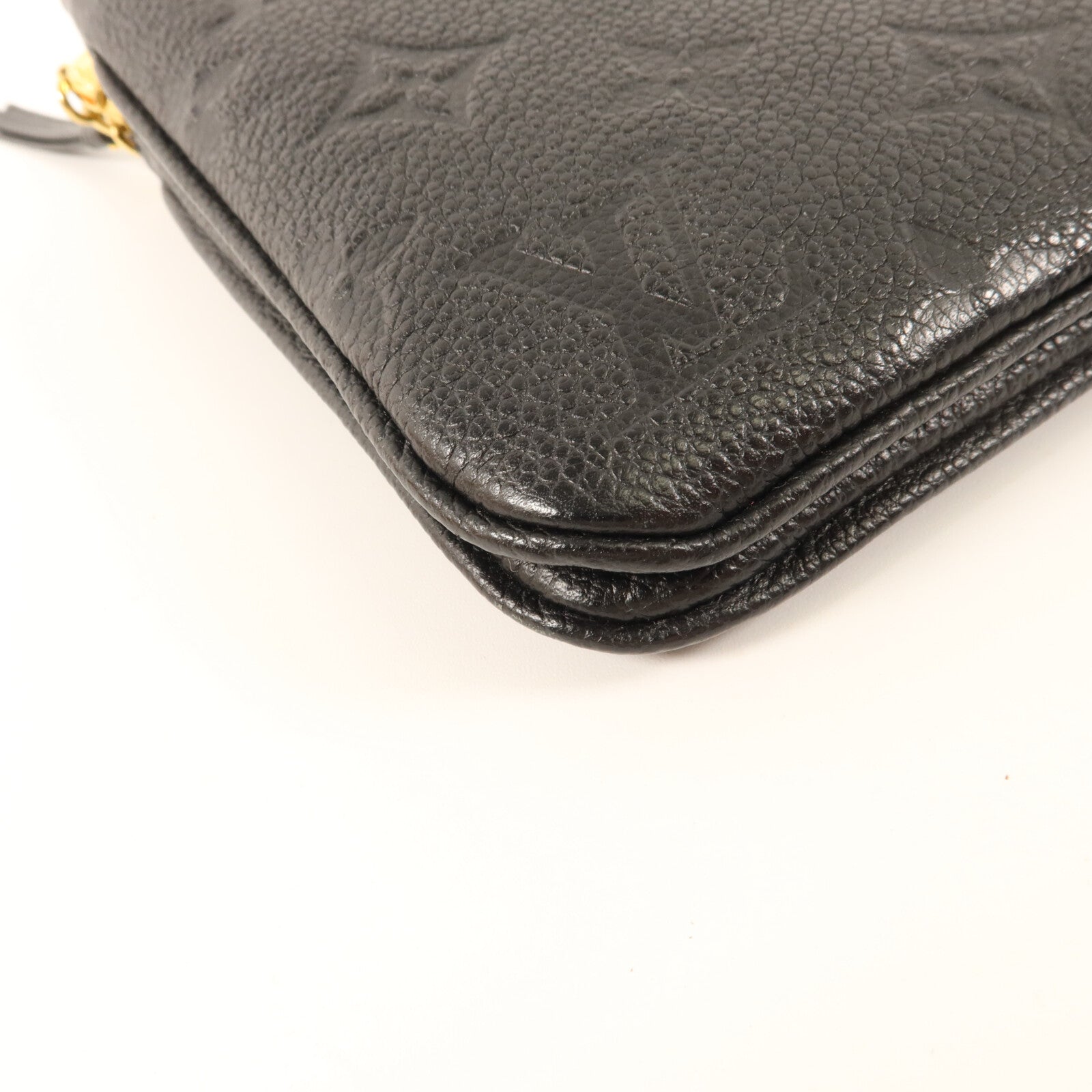 LOUIS VUITTON Monogram Empreinte Double Zip Pochette鏈帶肩背袋