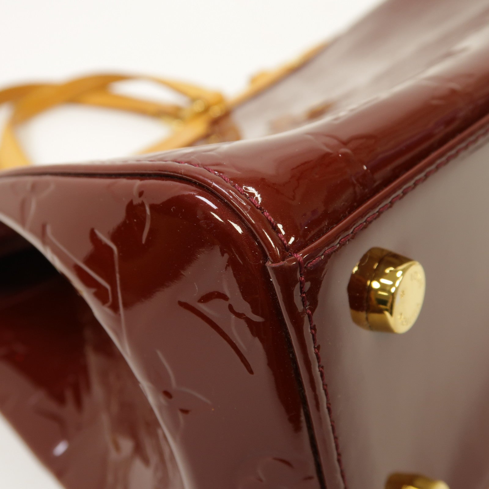 LOUIS VUITTON 【激減優惠】Monogram Vernis Brea MM金扣手挽肩背兩用袋紅色