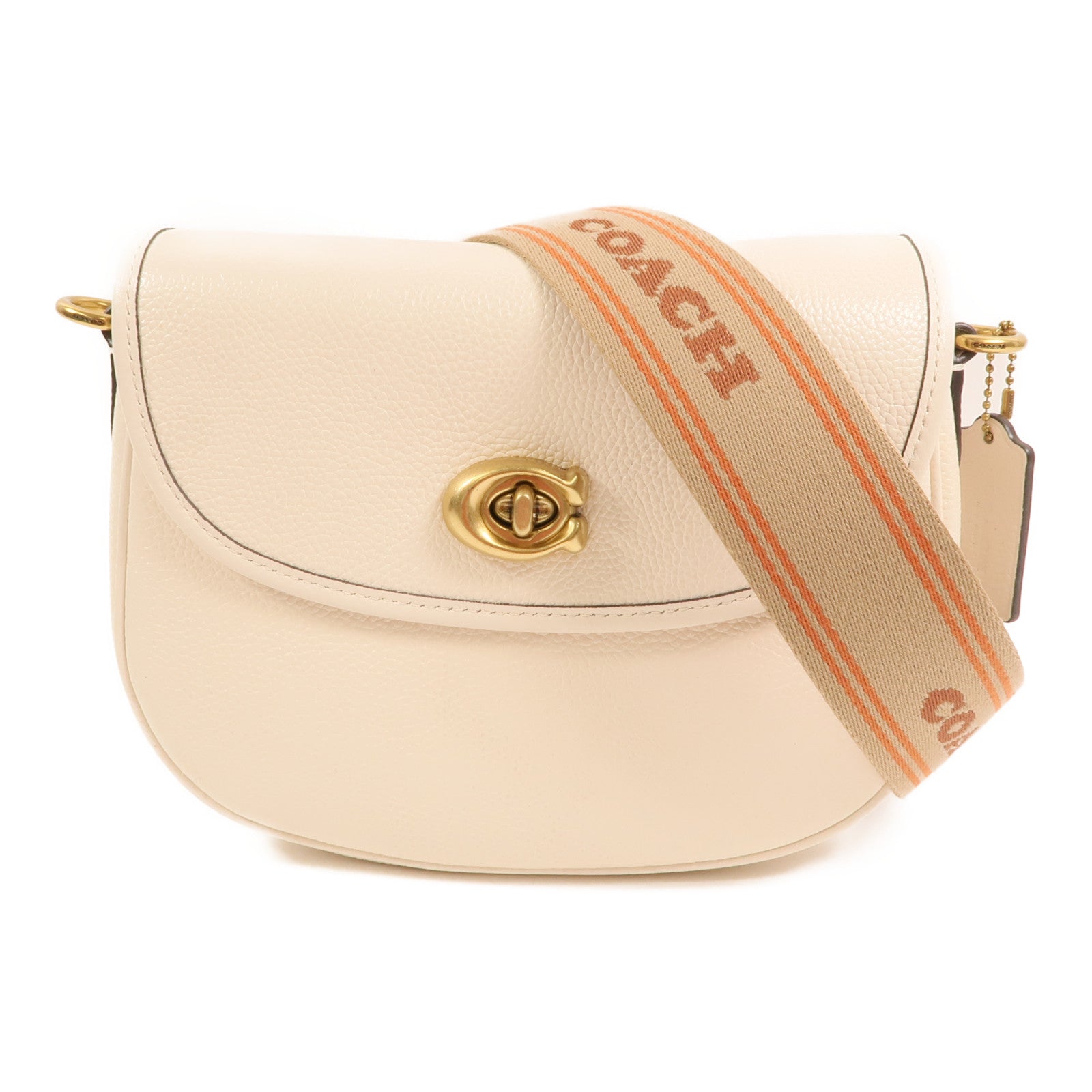 COACH 牛皮皮革Shoulder Bag金扣肩背袋