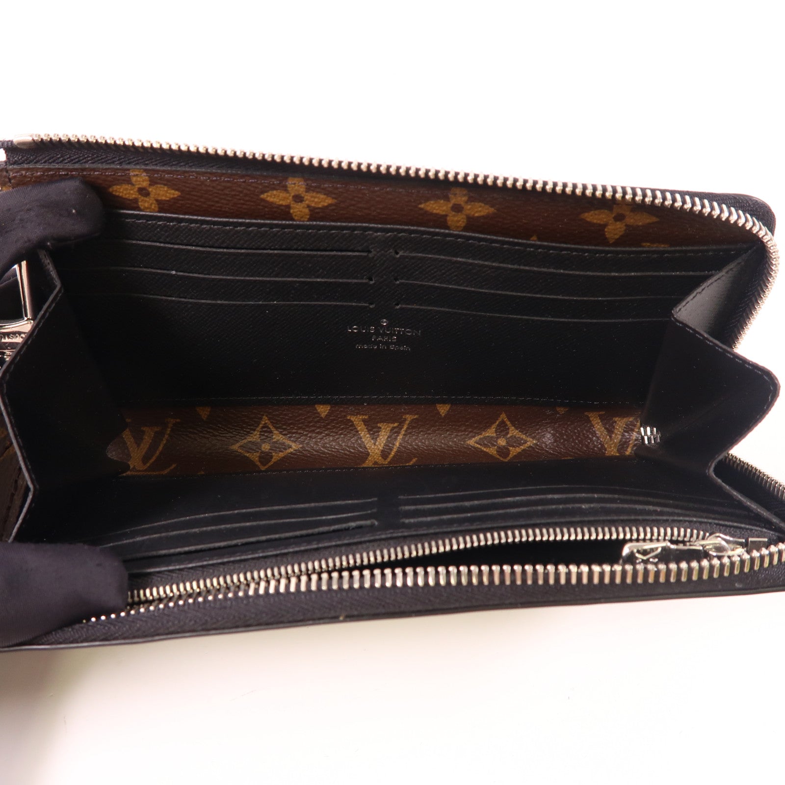 LOUIS VUITTON Monogram Zipper Dragonne銀扣長錢包