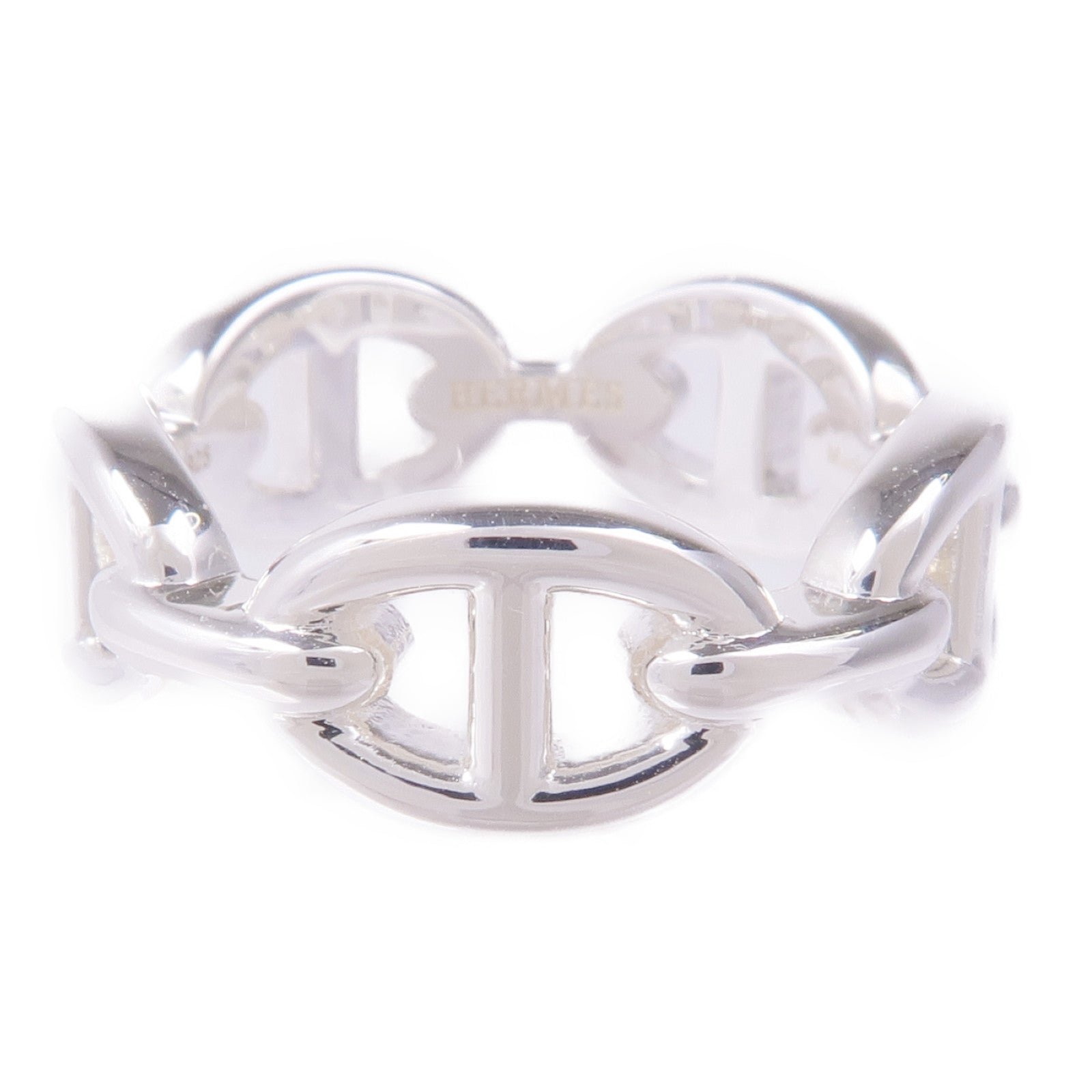 HERMES 925純銀Chaine d'ancre Enchainee Ring戒指Hermes#53/US#6.5