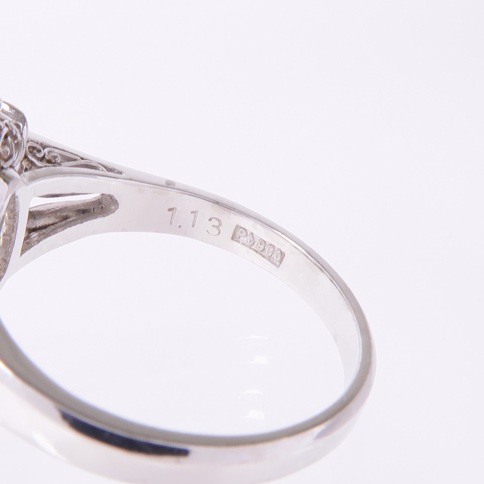 JEWELRY PT900鉑金Opal Diamond Ring蛋白石/鑽石戒指US#5.75