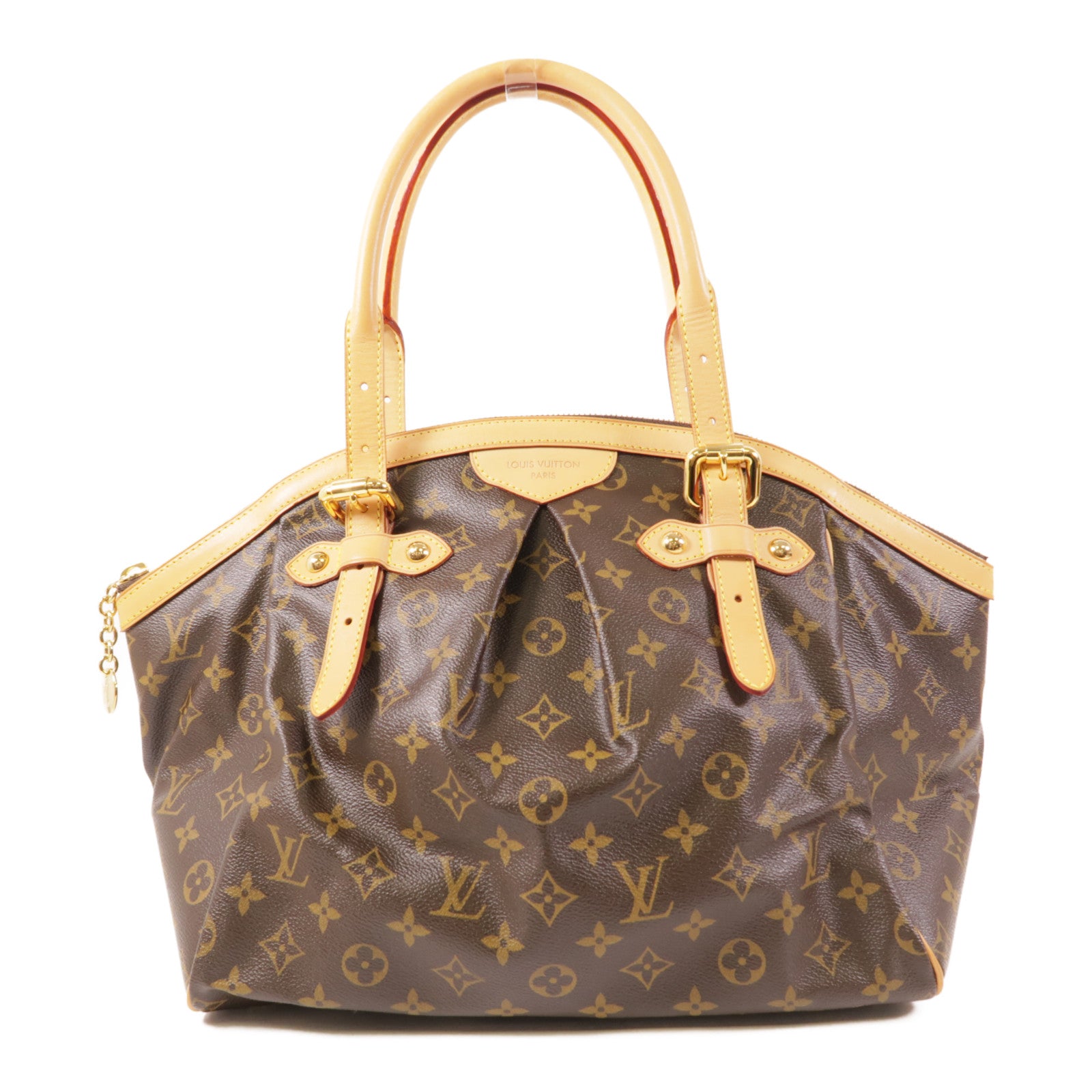 LOUIS VUITTON Monogram Tivoli GM金扣肩背袋棕色