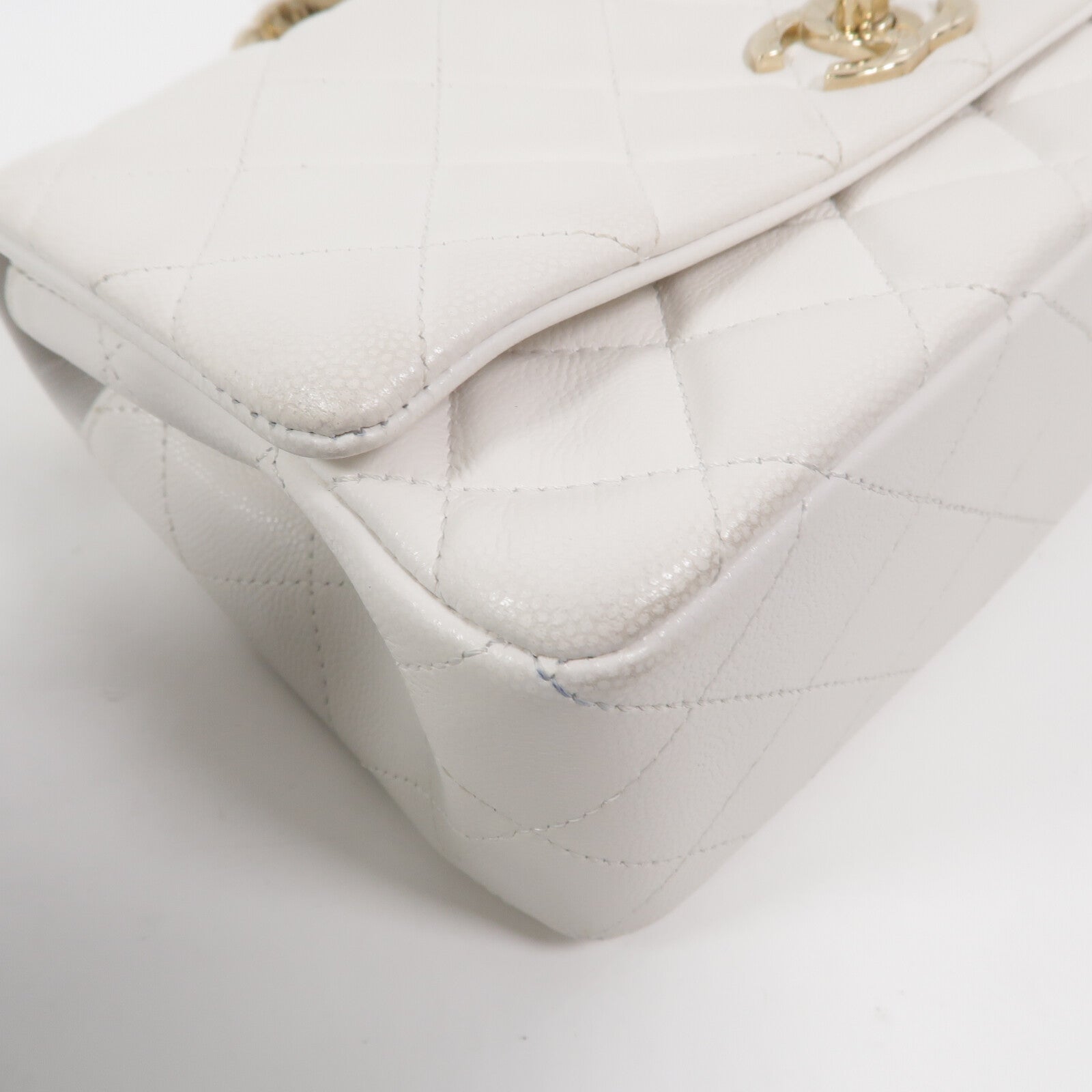 CHANEL 牛皮皮革Flap Bag With Top Handle手挽肩背兩用袋