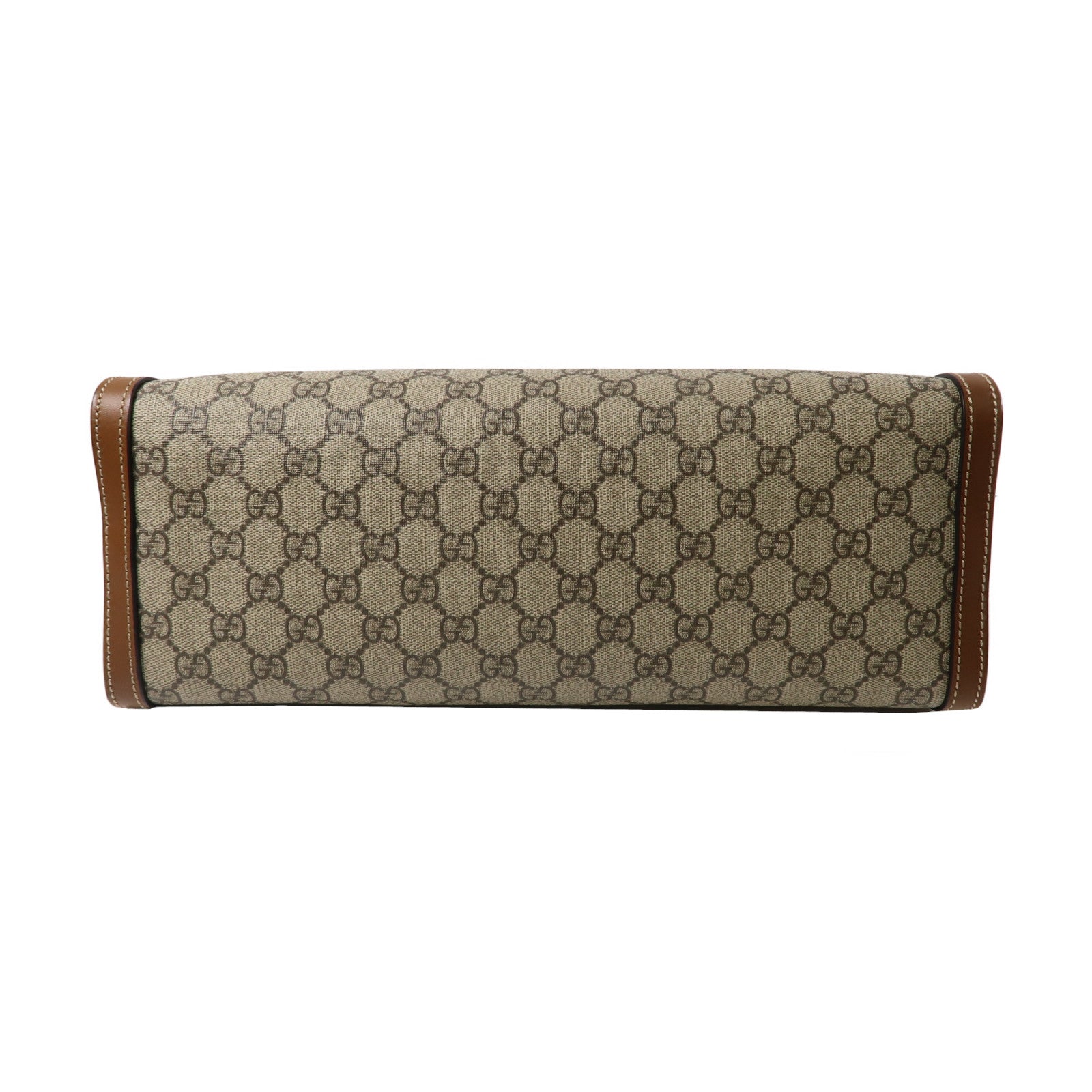 GUCCI 塗層帆布Padlock GG金扣肩背袋啡色