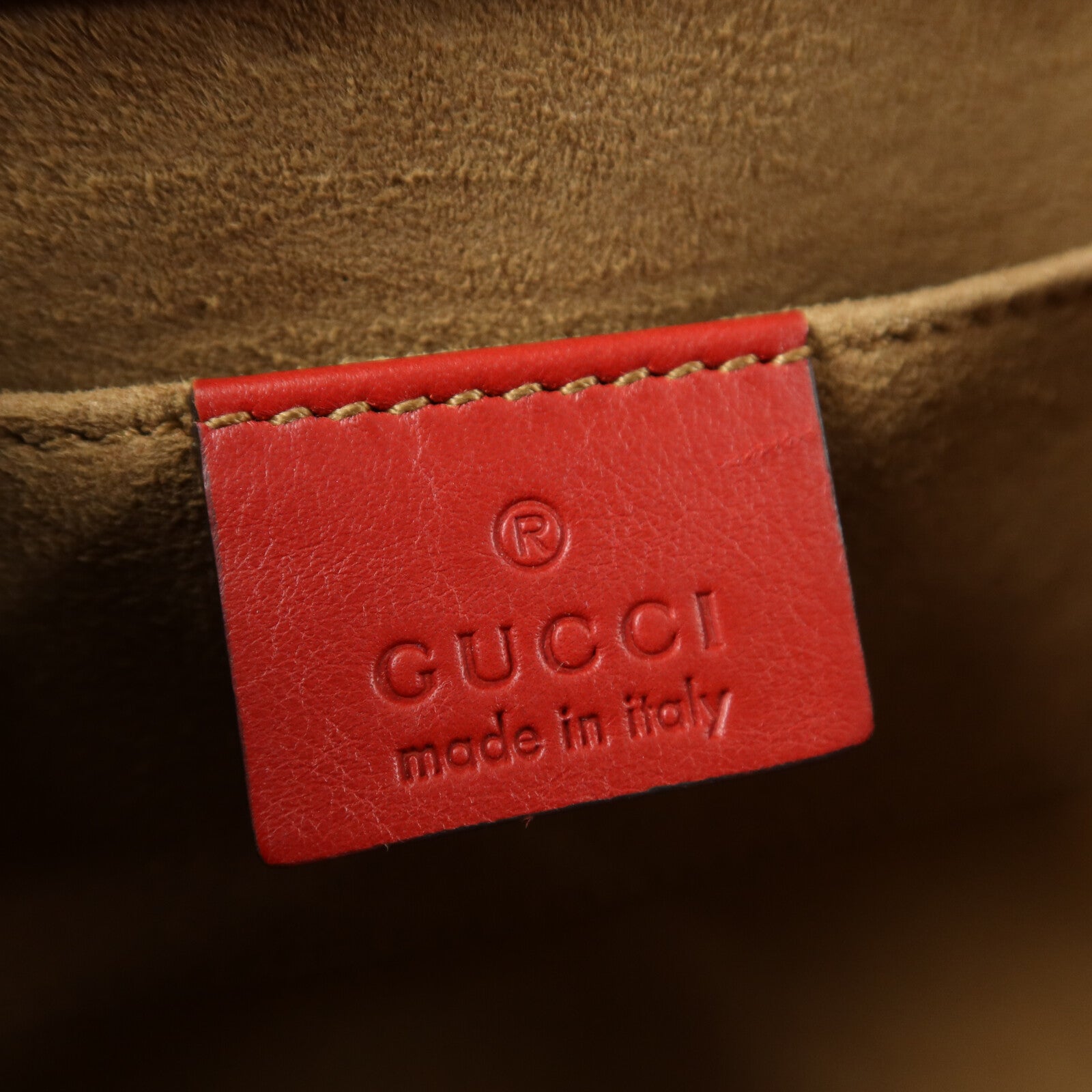 GUCCI 牛皮皮革Padlock Bicolor鏈帶肩背袋