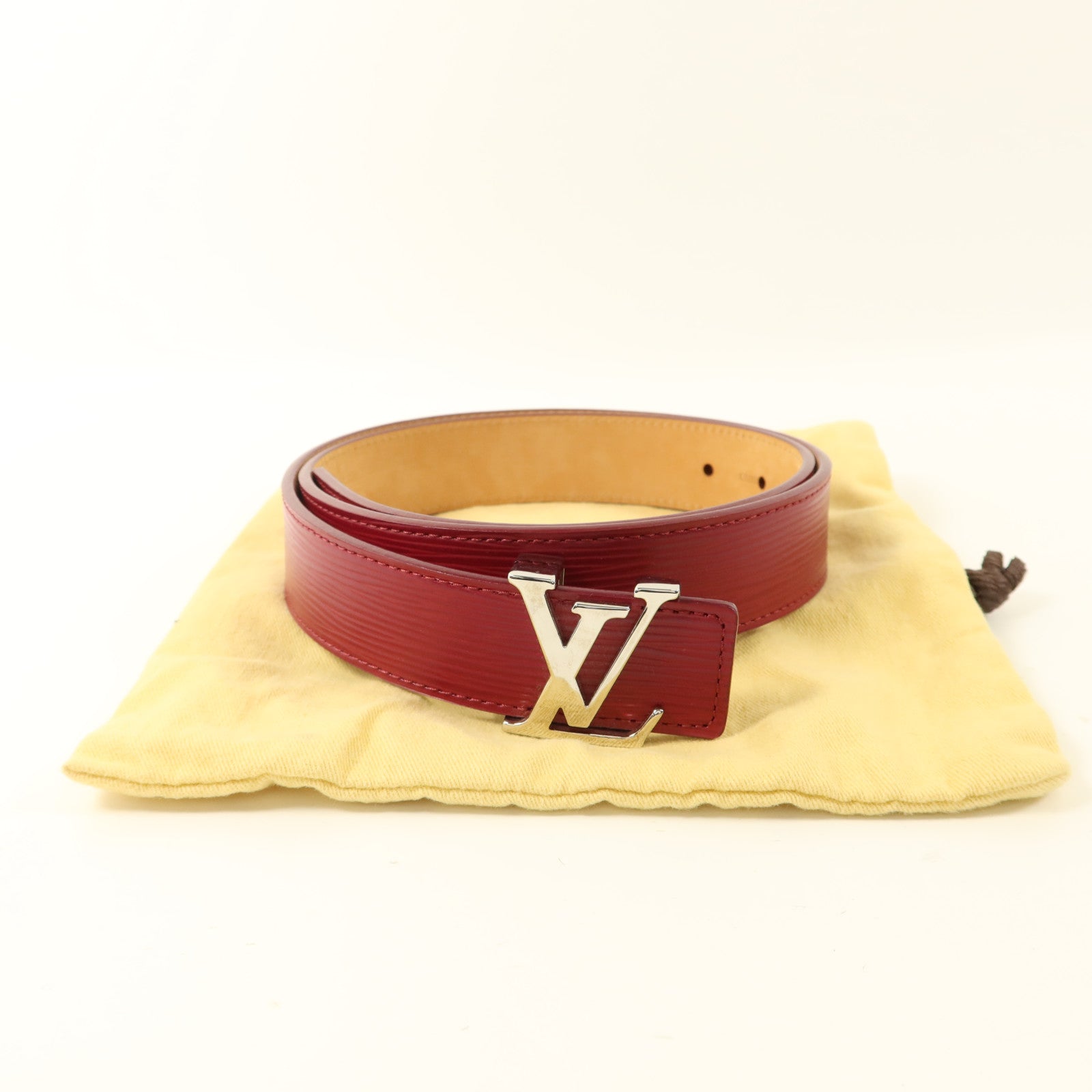 LOUIS VUITTON Epi Initials Belt 85cm皮帶