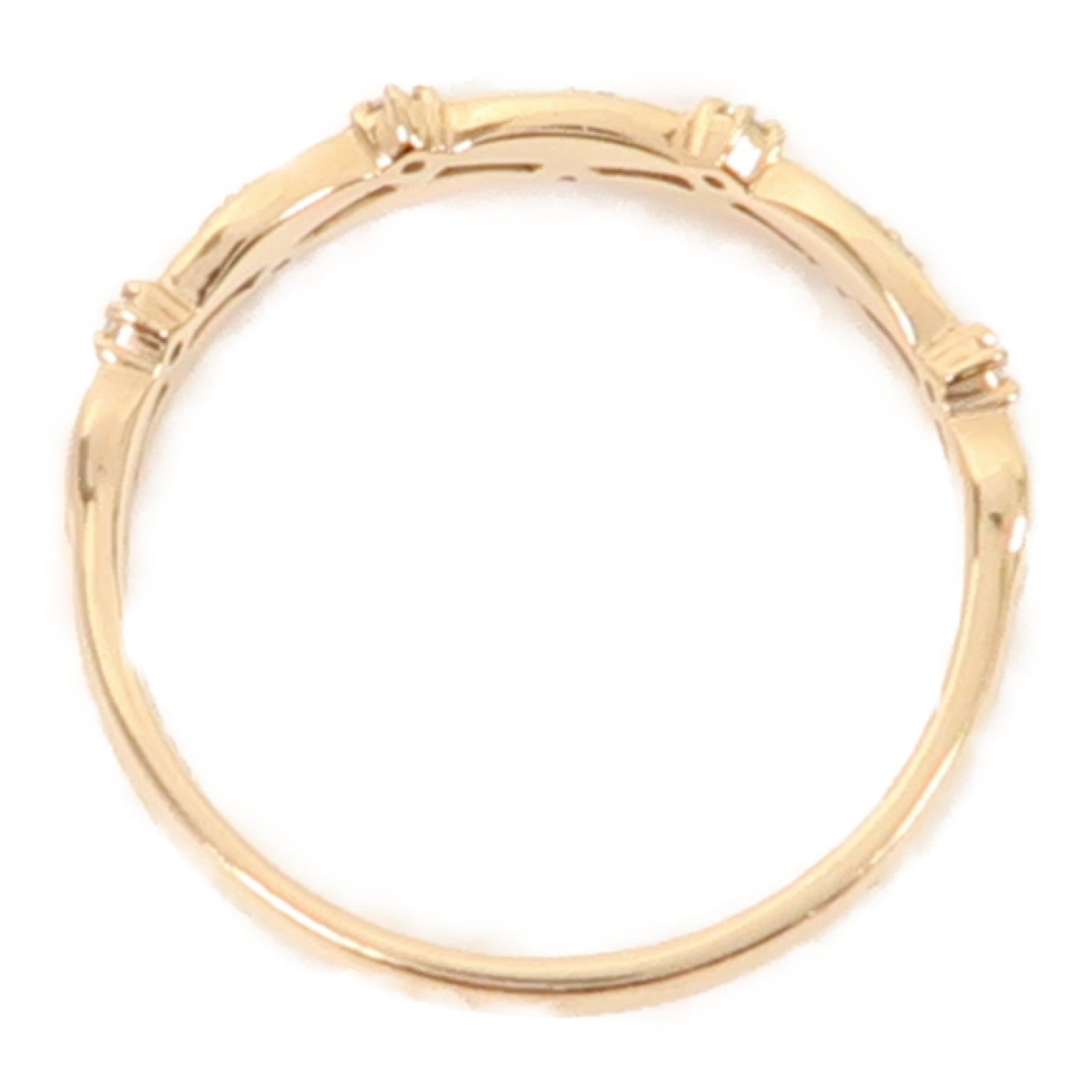 JEWELRY 18K玫瑰金Diamond Ring 0.10ct鑽石戒指US#6.75