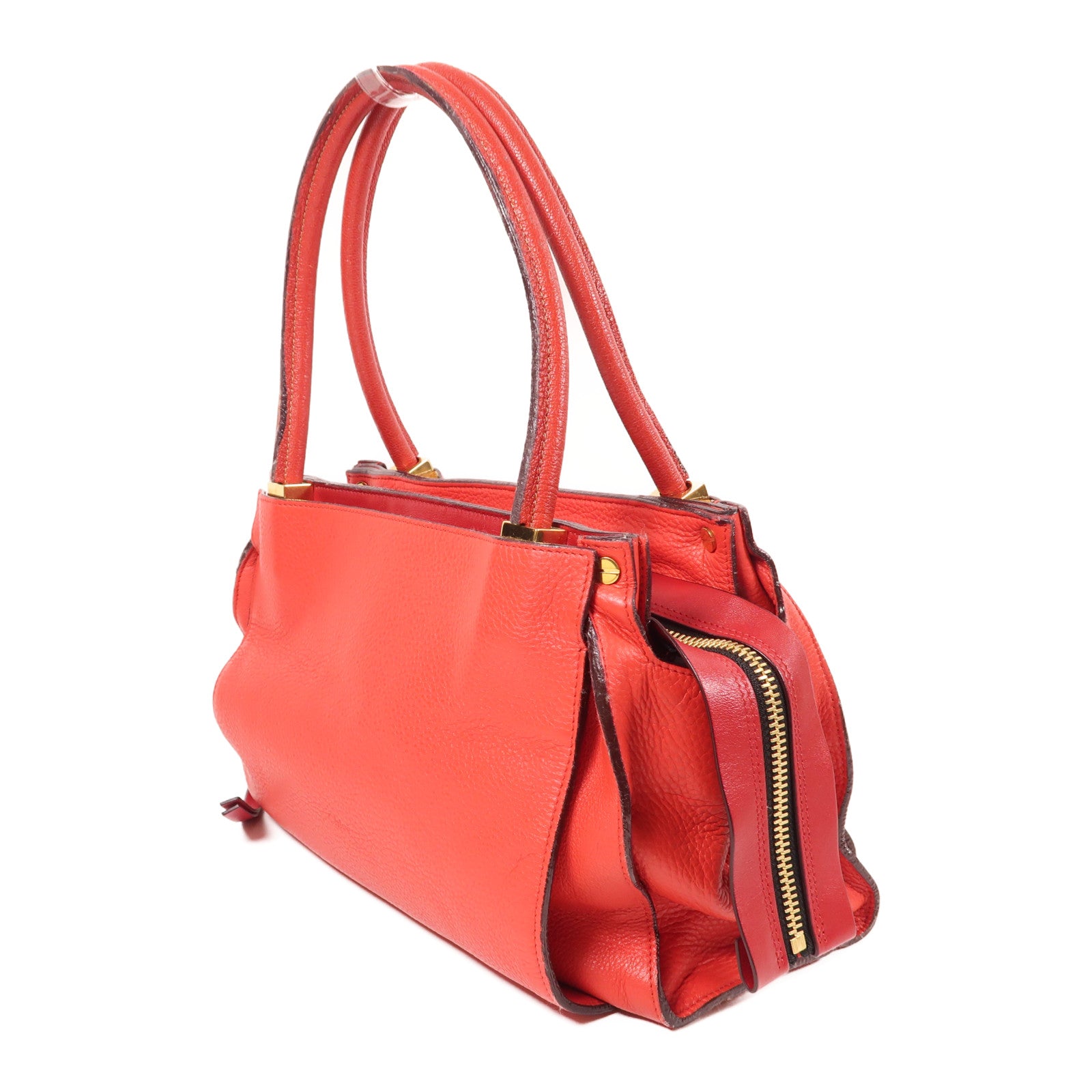 Chloe 【激減優惠】牛皮皮革Handbag金扣手挽袋