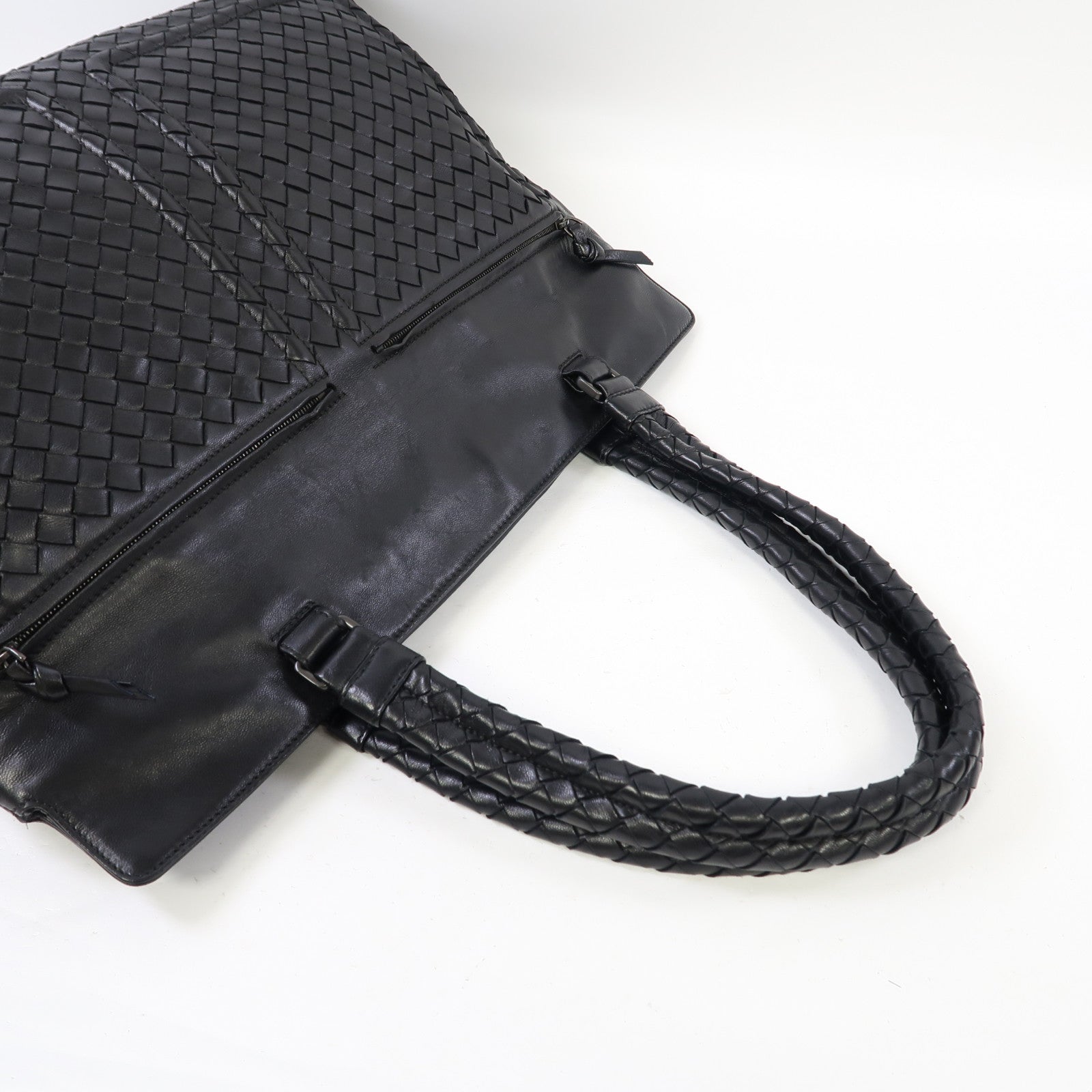 BOTTEGA VENETA 織紋牛皮皮革Shoulder Bag肩背袋黑色