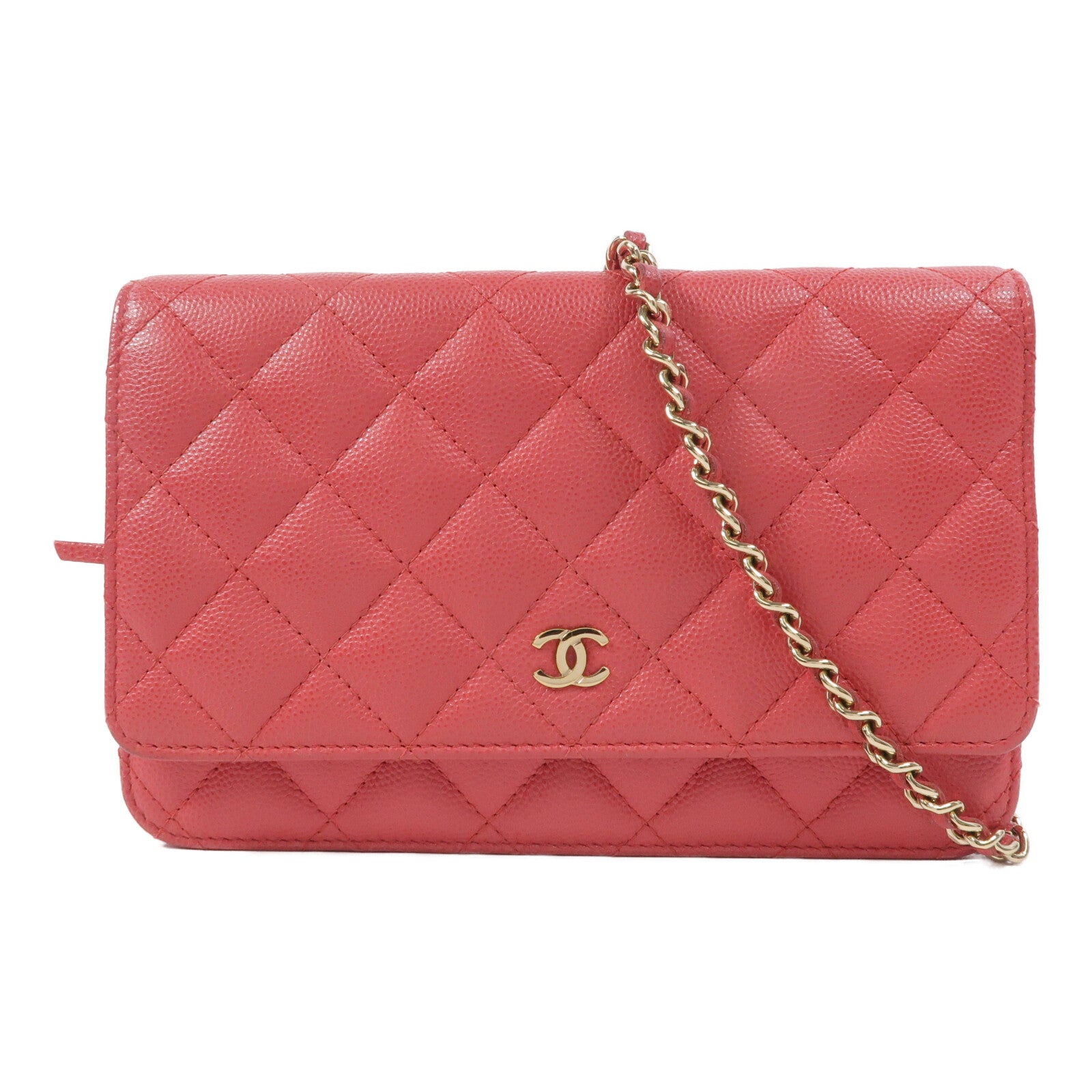 CHANEL 牛皮皮革WOC Wallet On Chain鏈帶肩背袋
